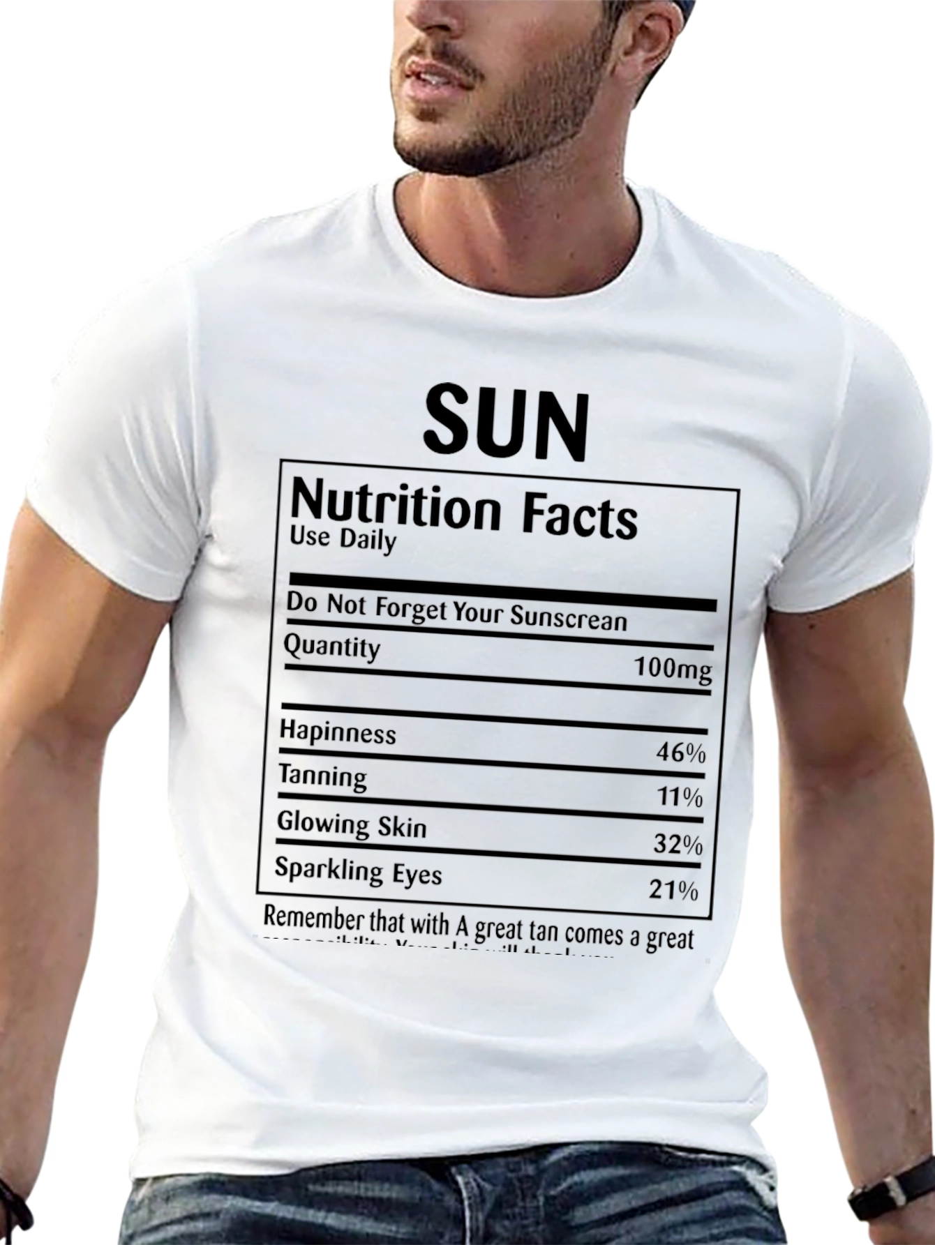 Sun Nutrition Facts T-Shirt - Wearable Vitamin D!