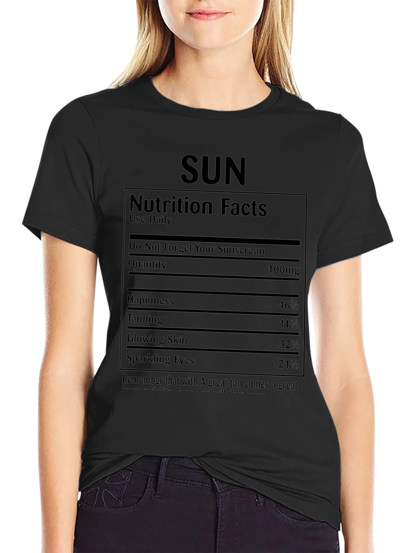 Sun Nutrition Facts T-Shirt - Wearable Vitamin D!