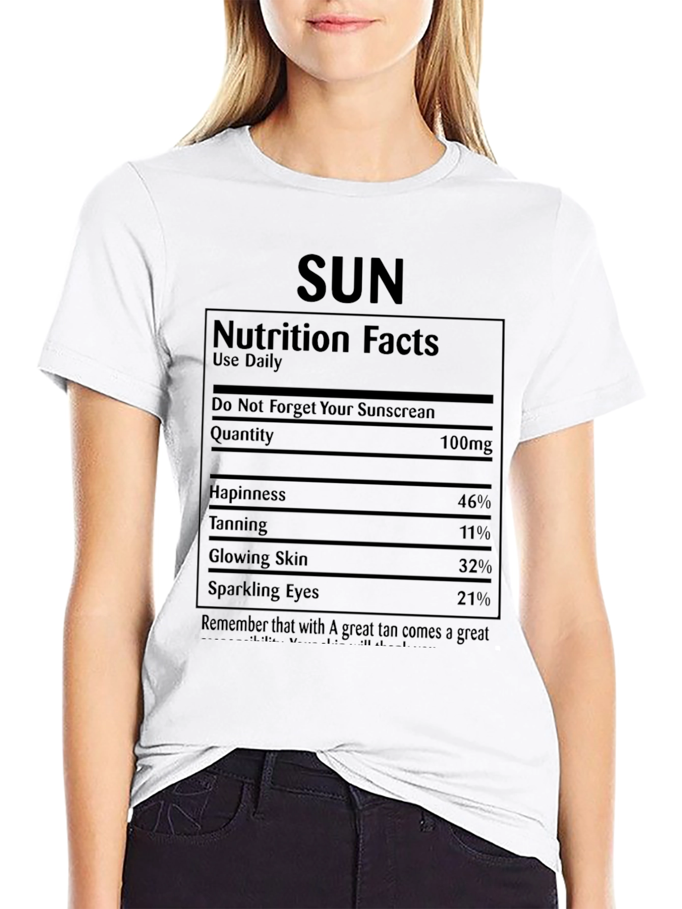 Sun Nutrition Facts T-Shirt - Wearable Vitamin D!