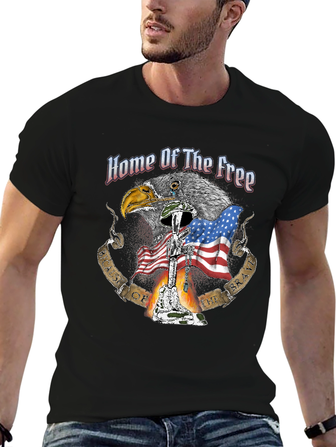 Home Of The Free Patriotic T-Shirt