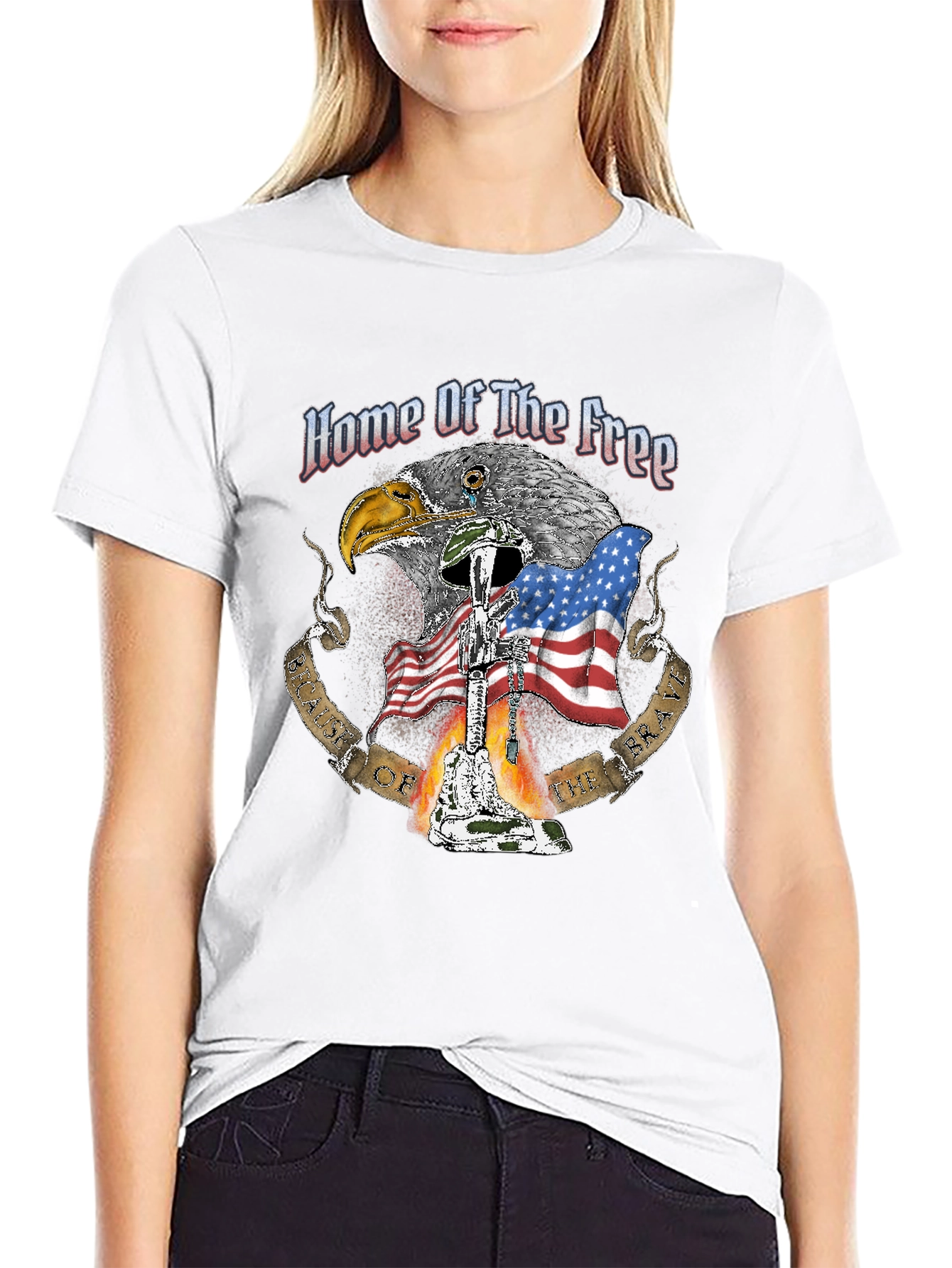 Home Of The Free Patriotic T-Shirt