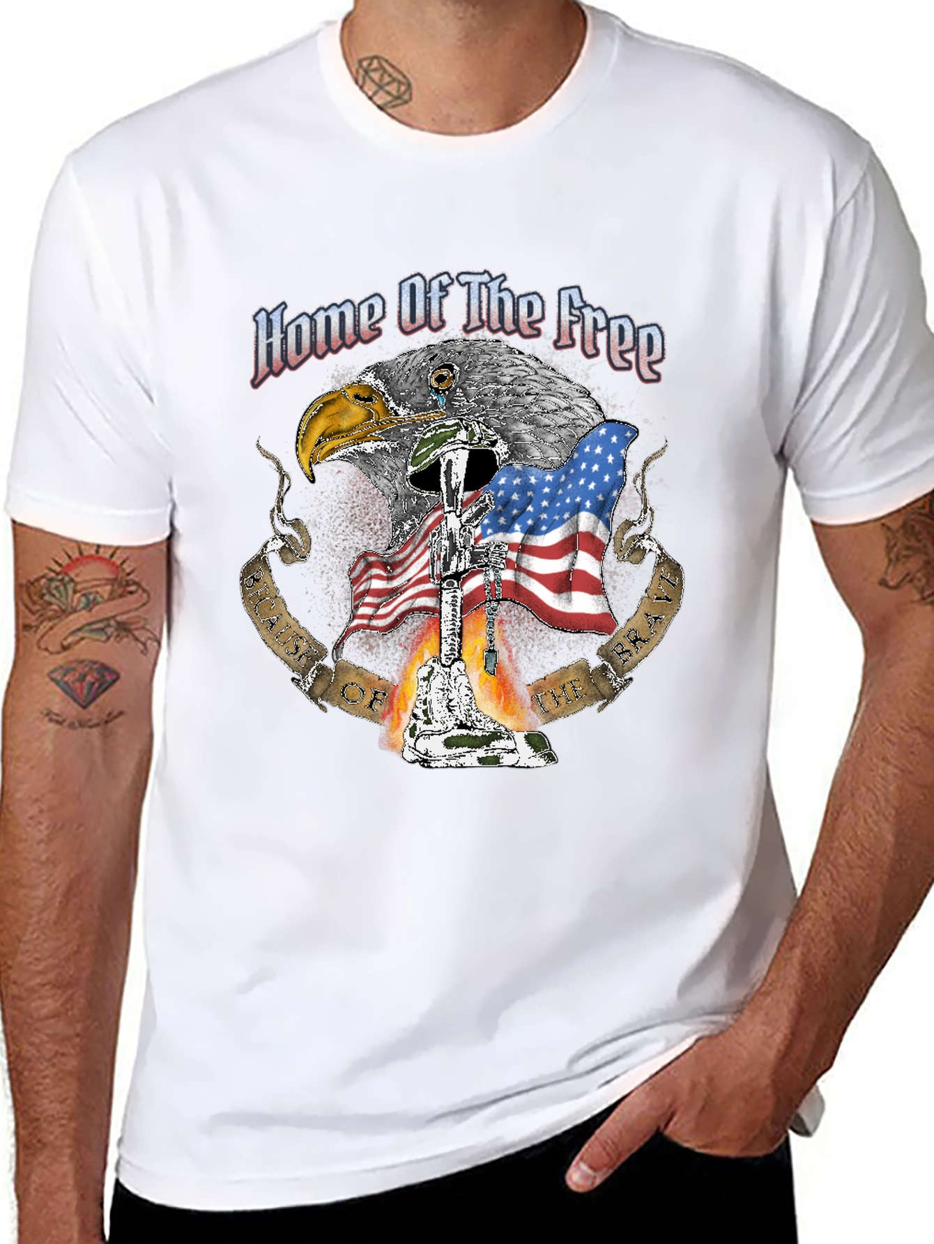 Home Of The Free Patriotic T-Shirt