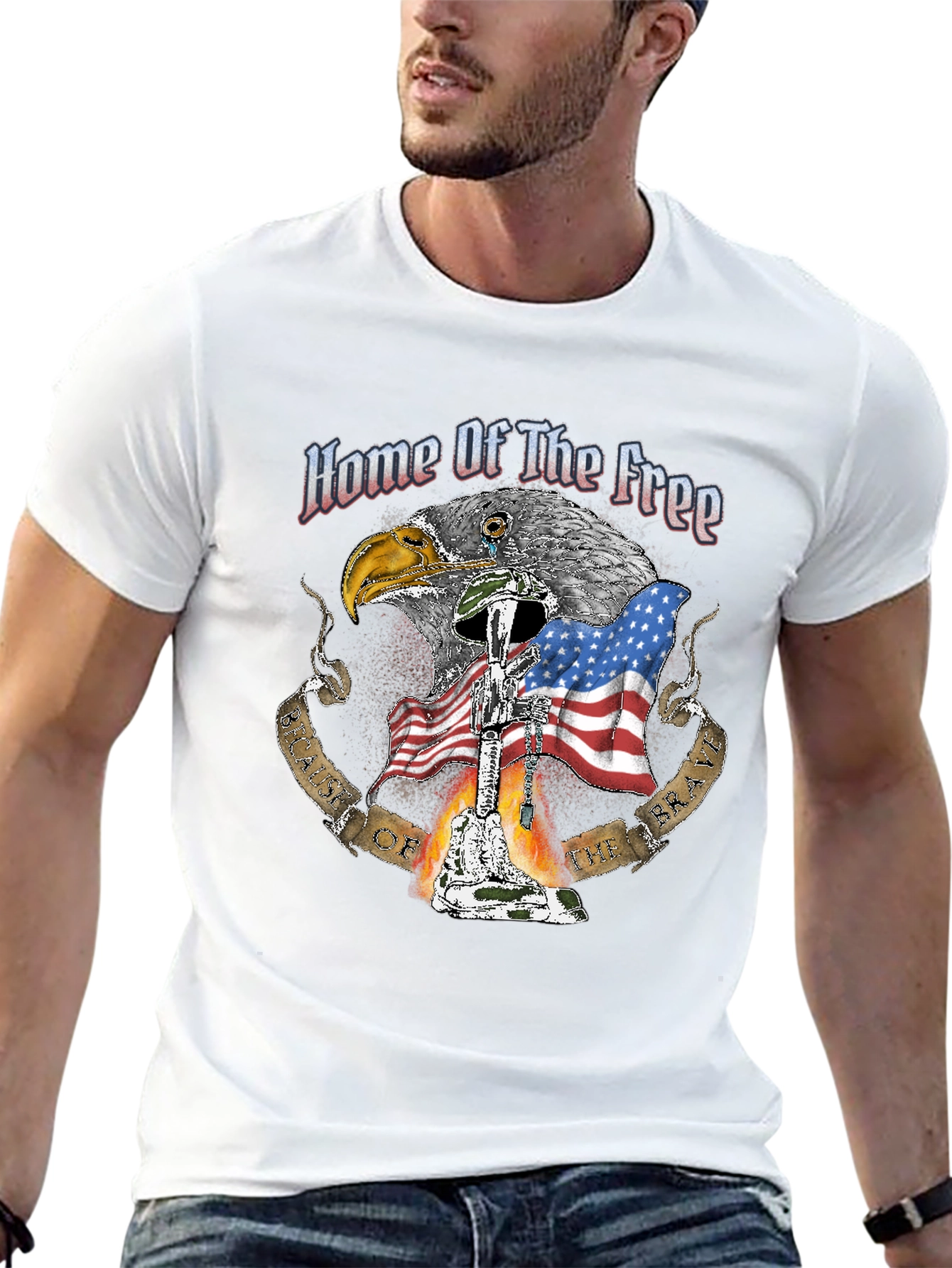Home Of The Free Patriotic T-Shirt