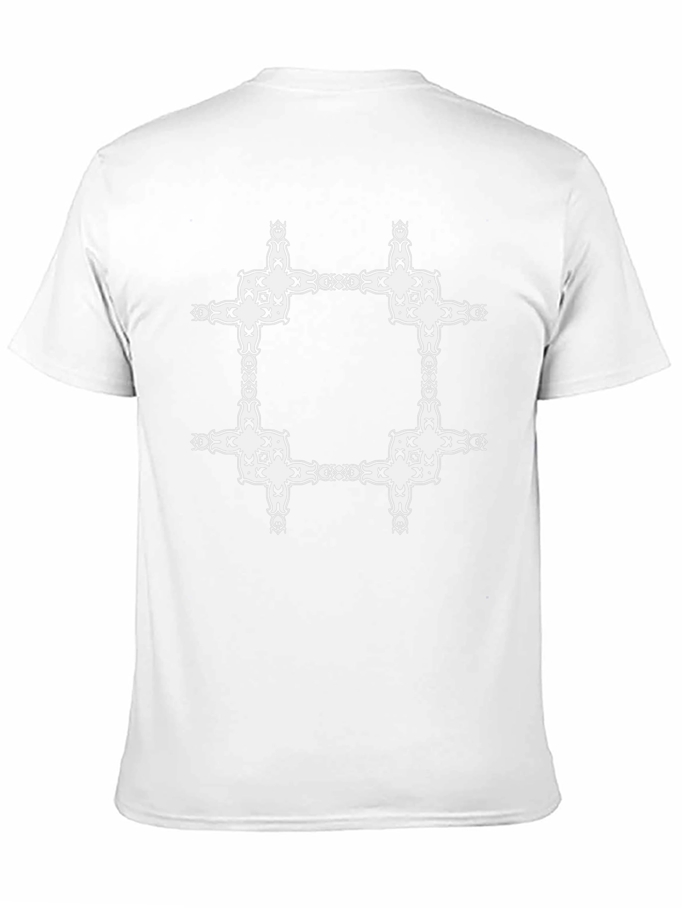 Ornate Square Graphic Black T-Shirt