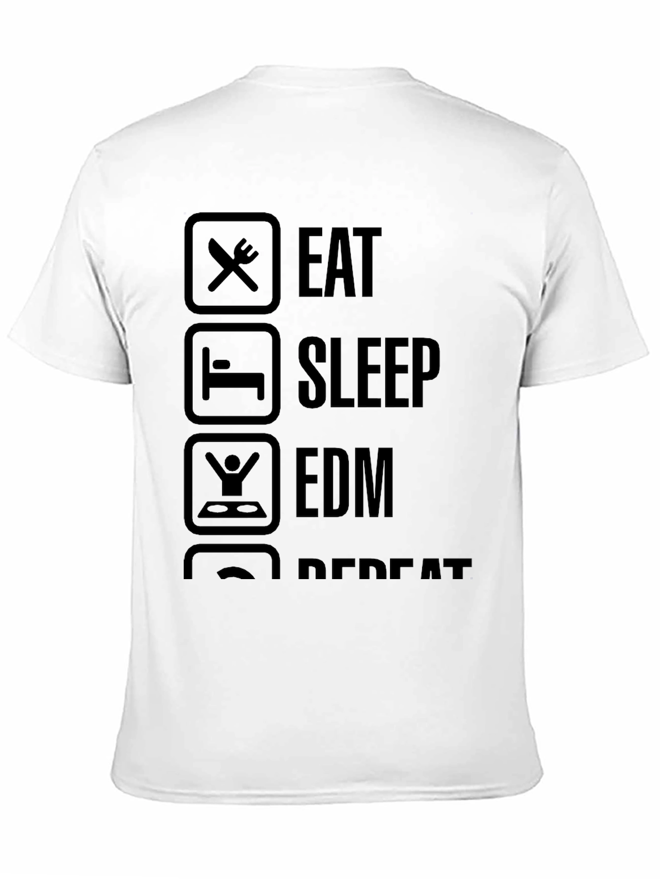 Eat Sleep EDM Repeat T-Shirt - Black Graphic Tee