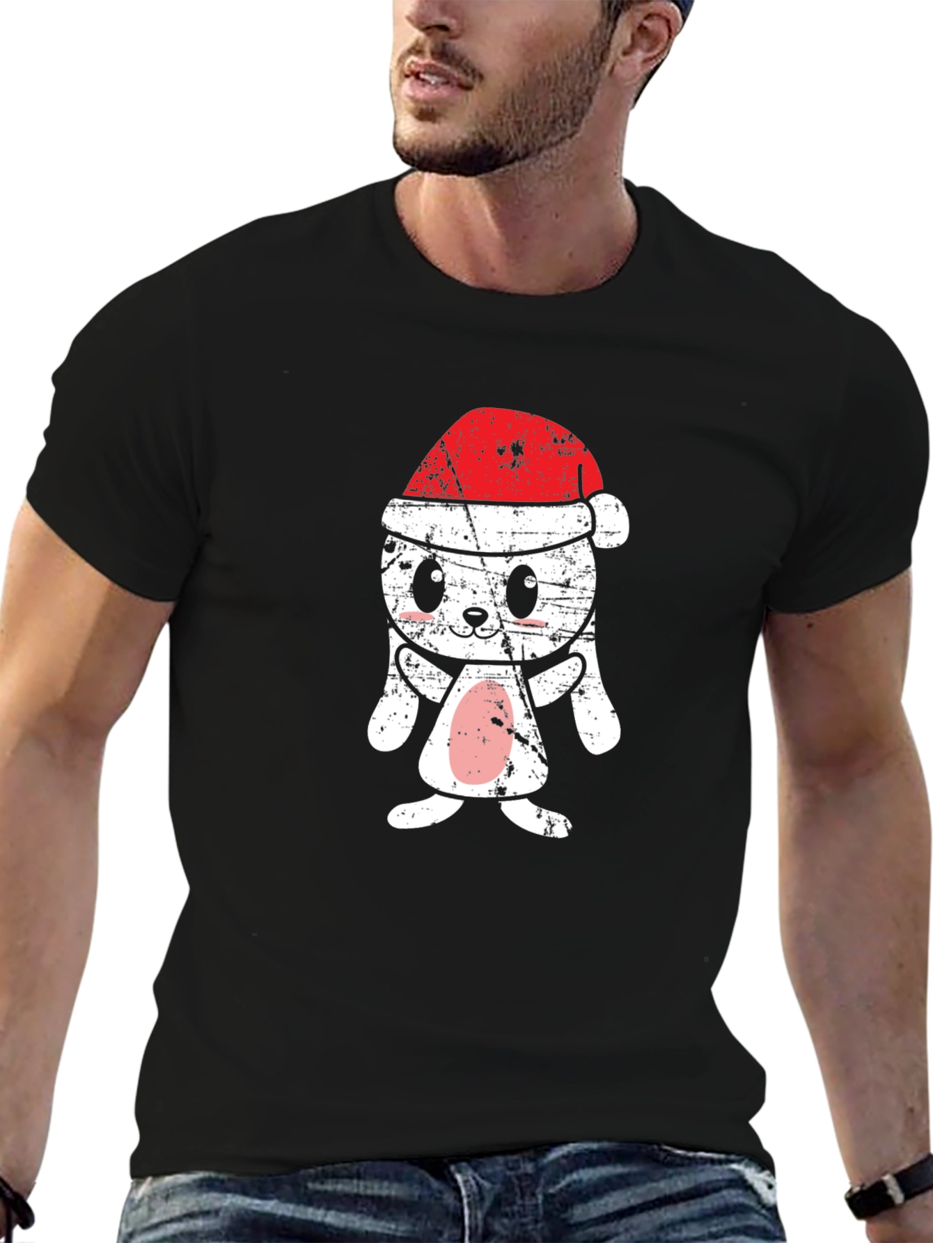 Festive Bunny T-Shirt - Holiday Apparel