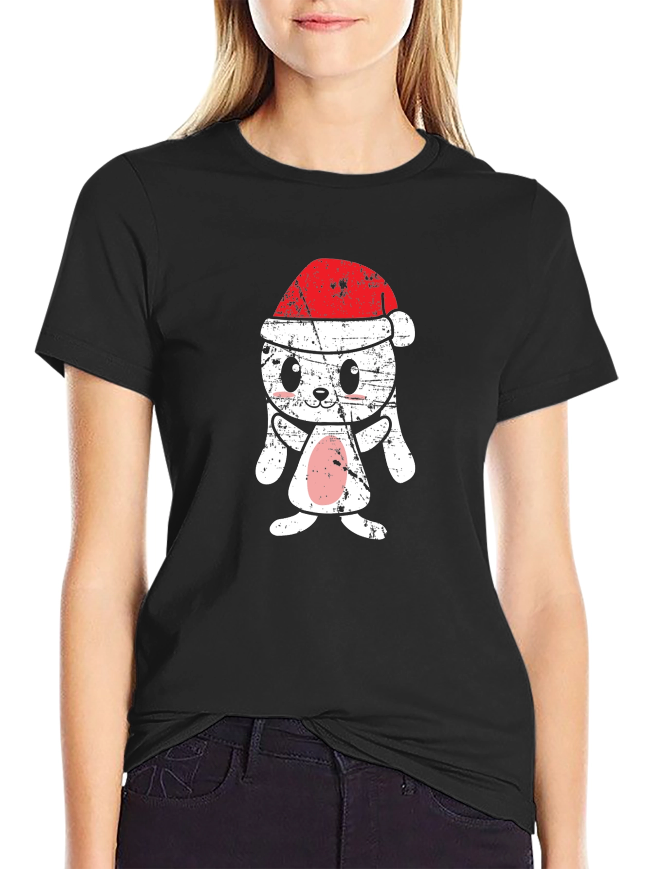 Festive Bunny T-Shirt - Holiday Apparel