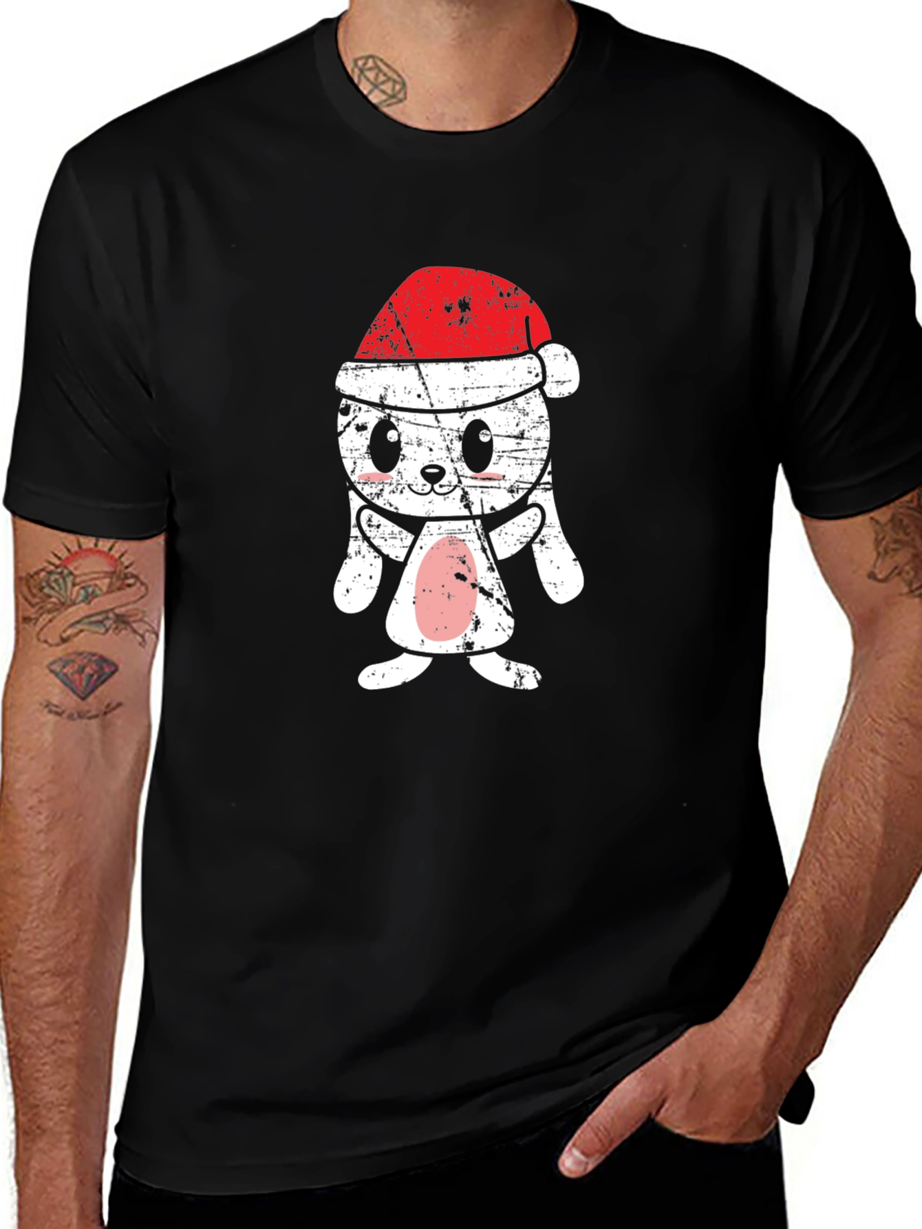 Festive Bunny T-Shirt - Holiday Apparel