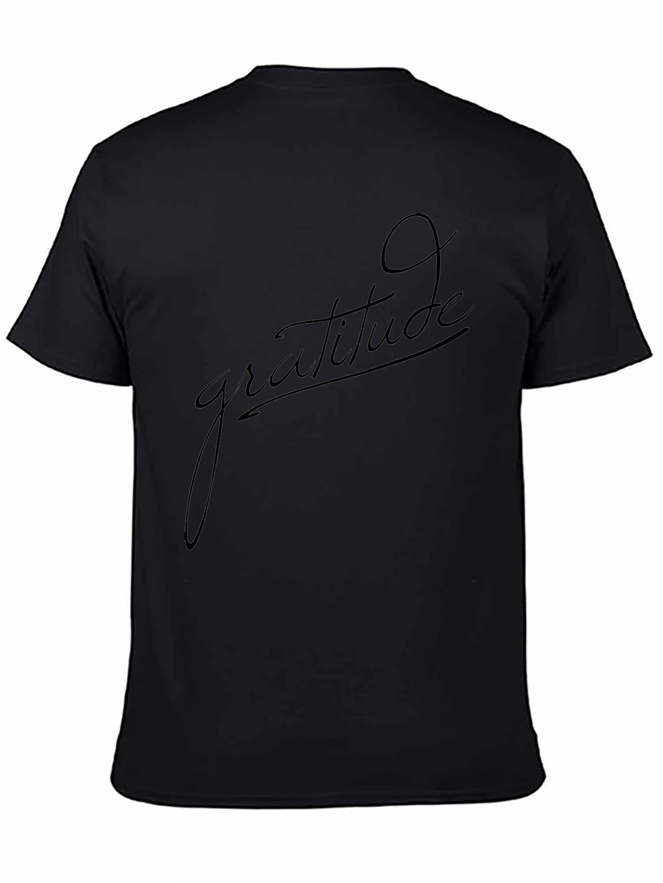 Gratitude Black T-Shirt - Stylish & Comfortable