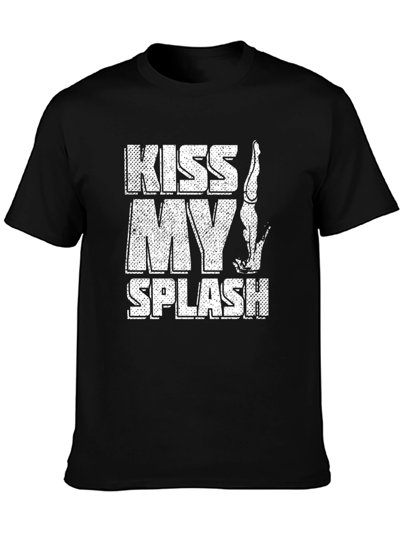 Kiss My Splash Diver Black Graphic T-Shirt