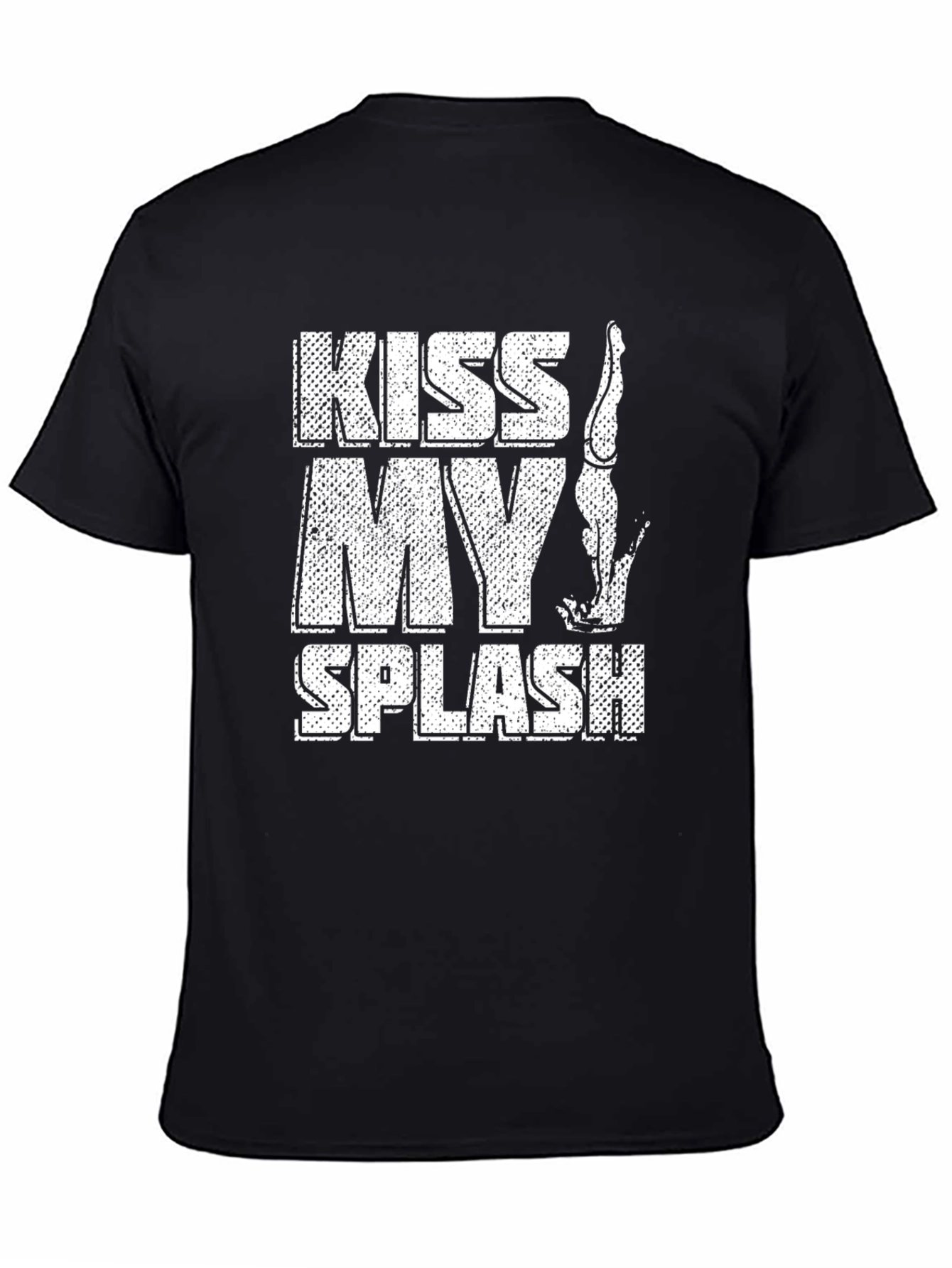 Kiss My Splash Diver Black Graphic T-Shirt