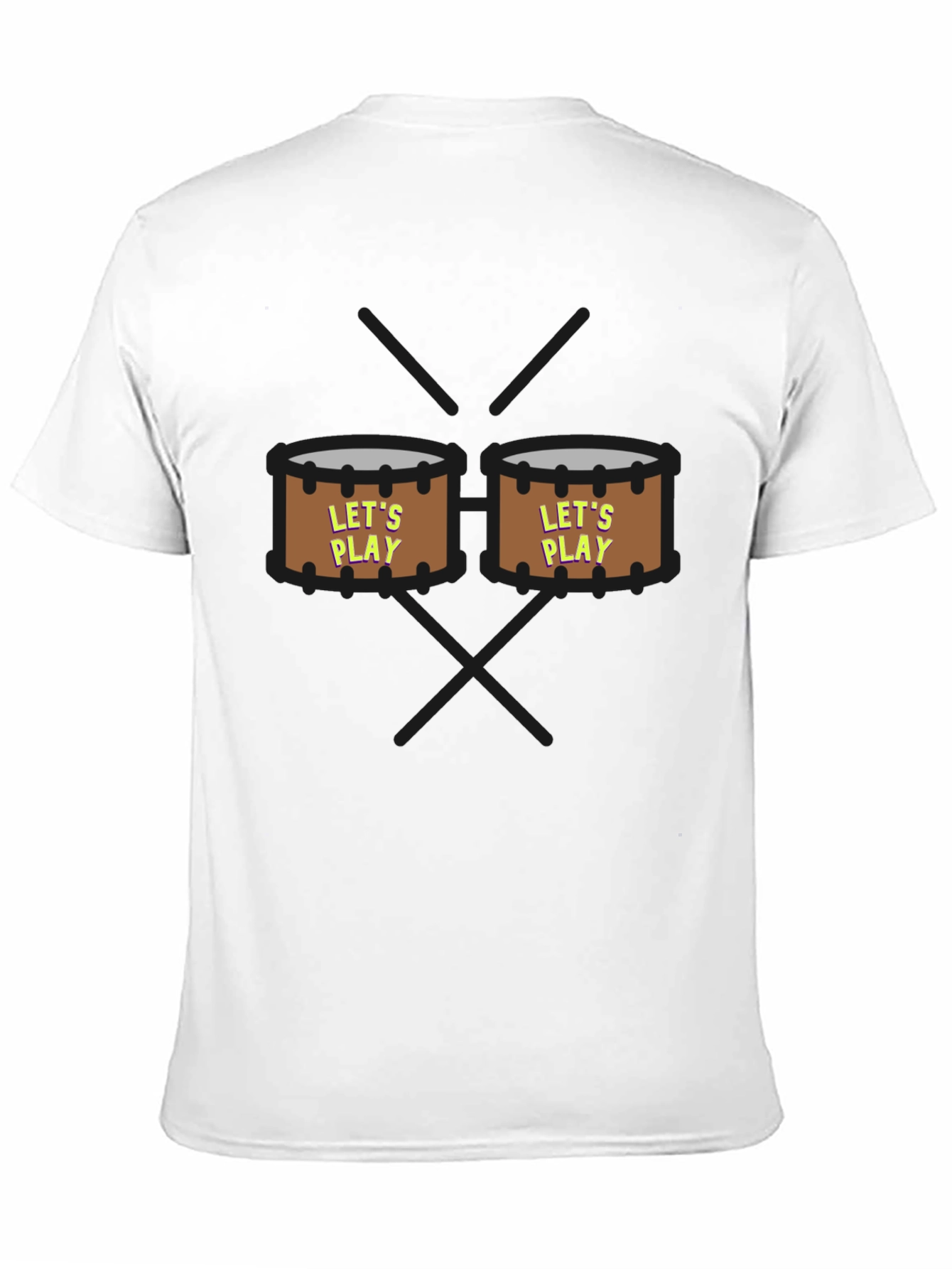 Lets Play Drums Graphic Tee - Black