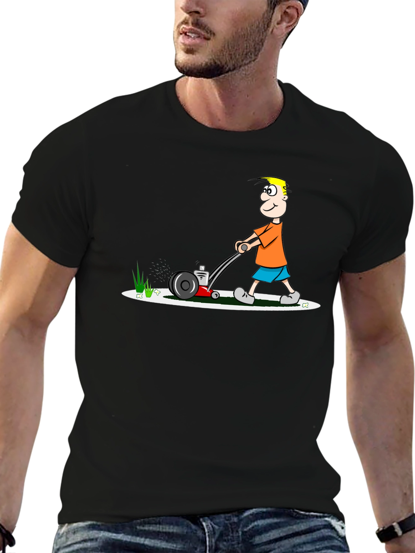 Cartoon Lawn Mower T-Shirt