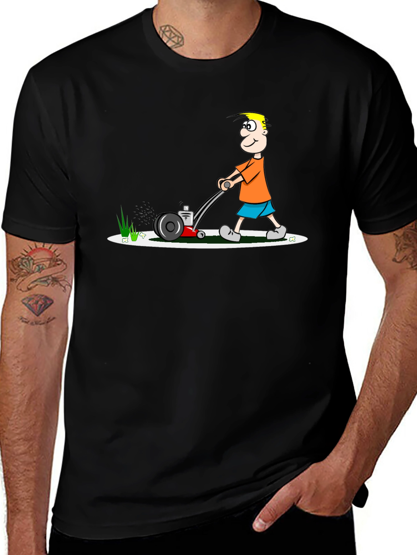 Cartoon Lawn Mower T-Shirt