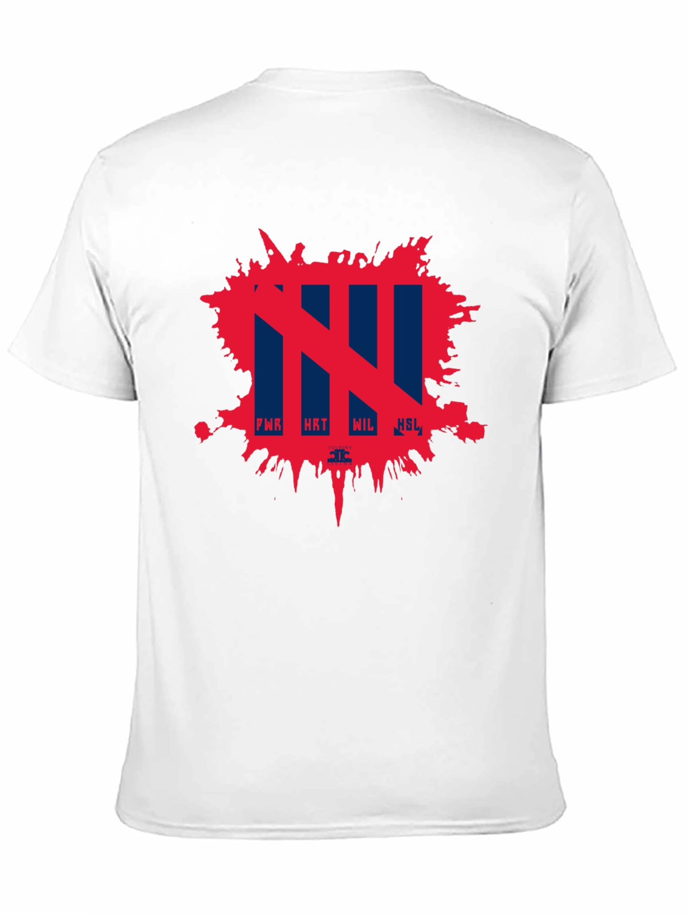 Abstract Red Splatter Graphic Black T-Shirt