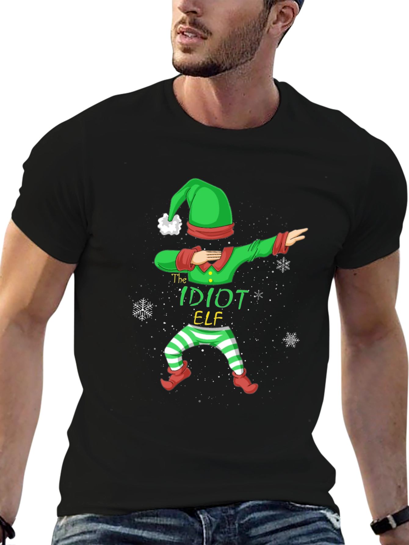 The Idiot Elf Dabbing Christmas T-Shirt