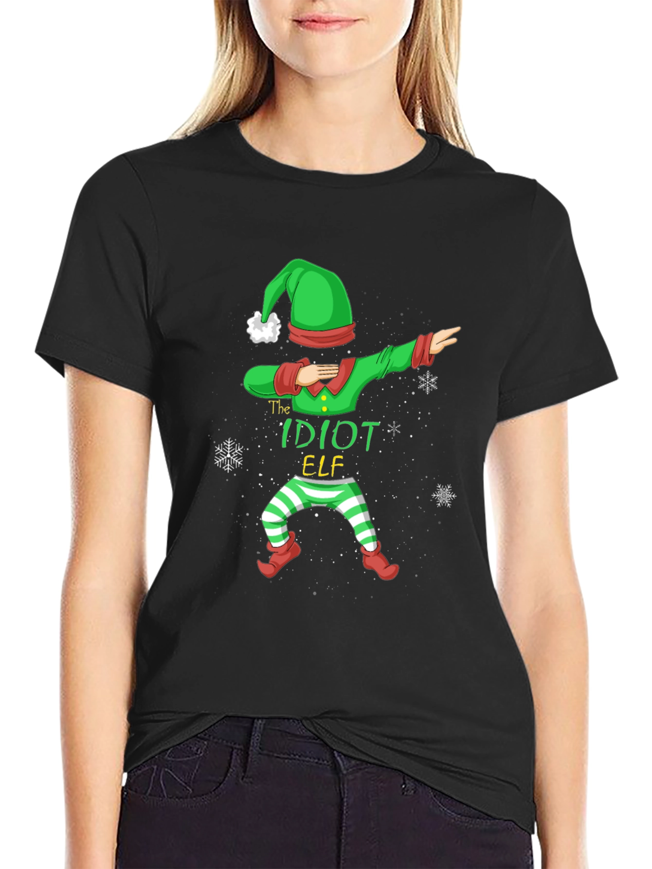 The Idiot Elf Dabbing Christmas T-Shirt