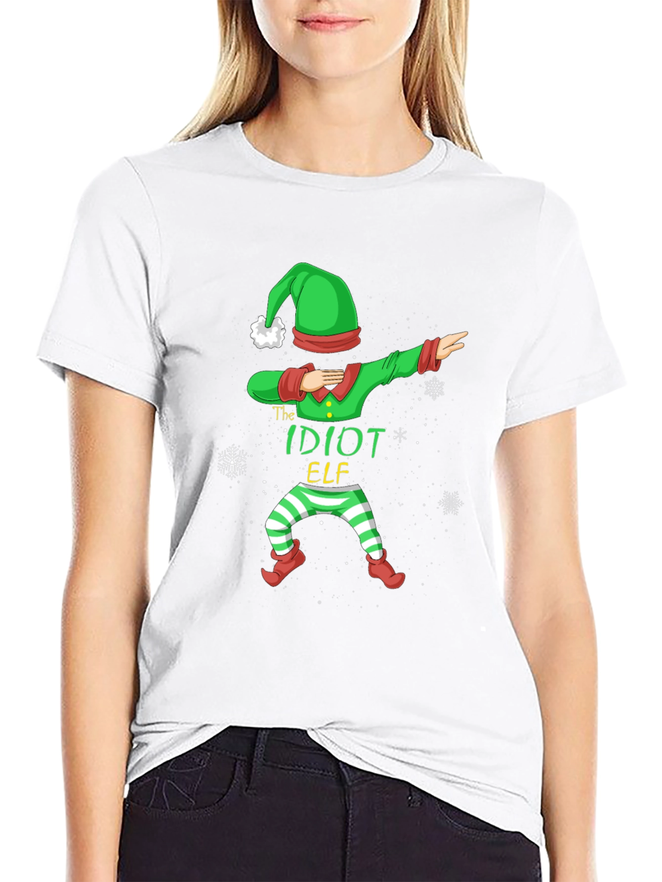 The Idiot Elf Dabbing Christmas T-Shirt