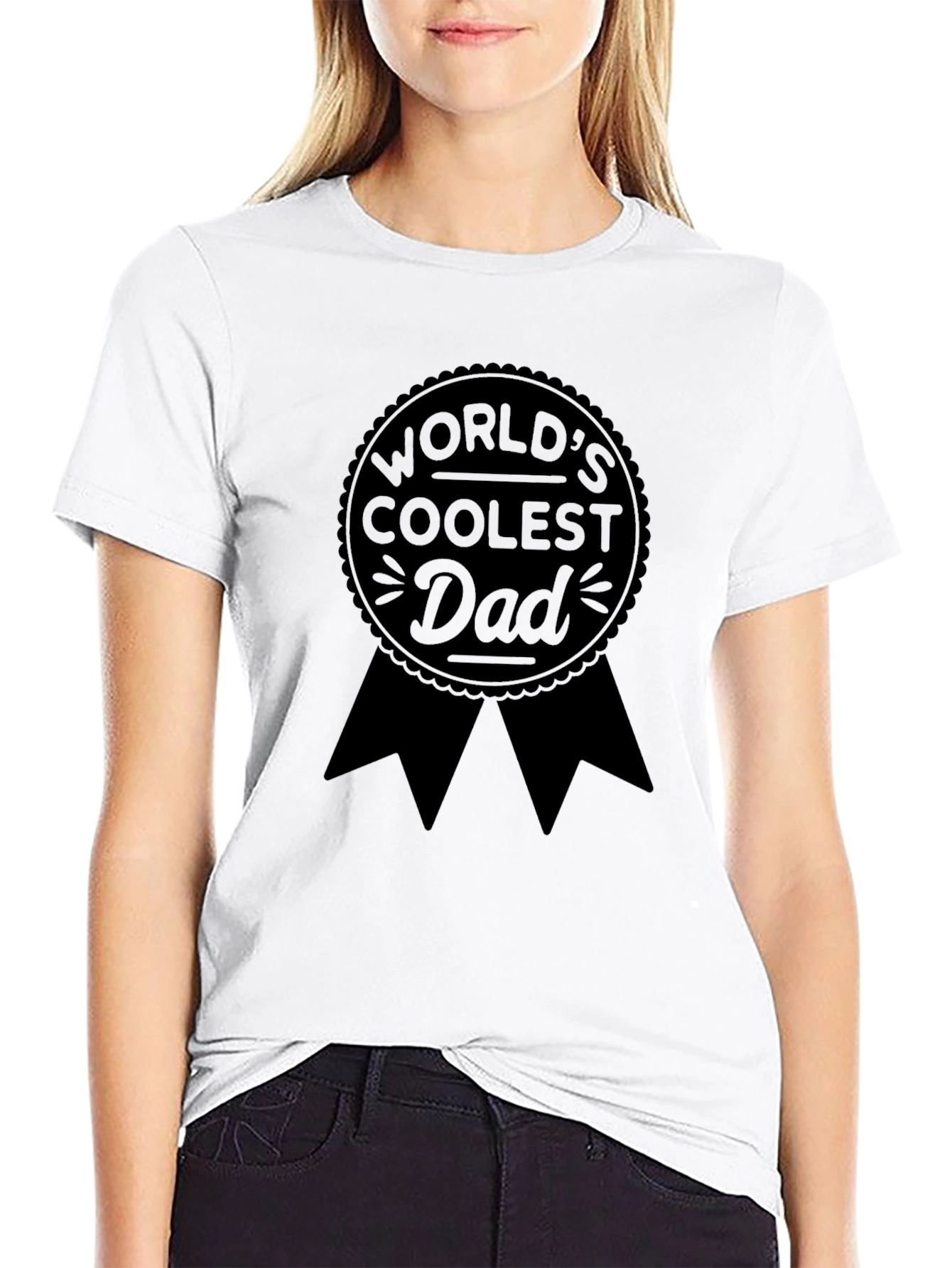 Worlds Coolest Dad - Mens Black T-Shirt