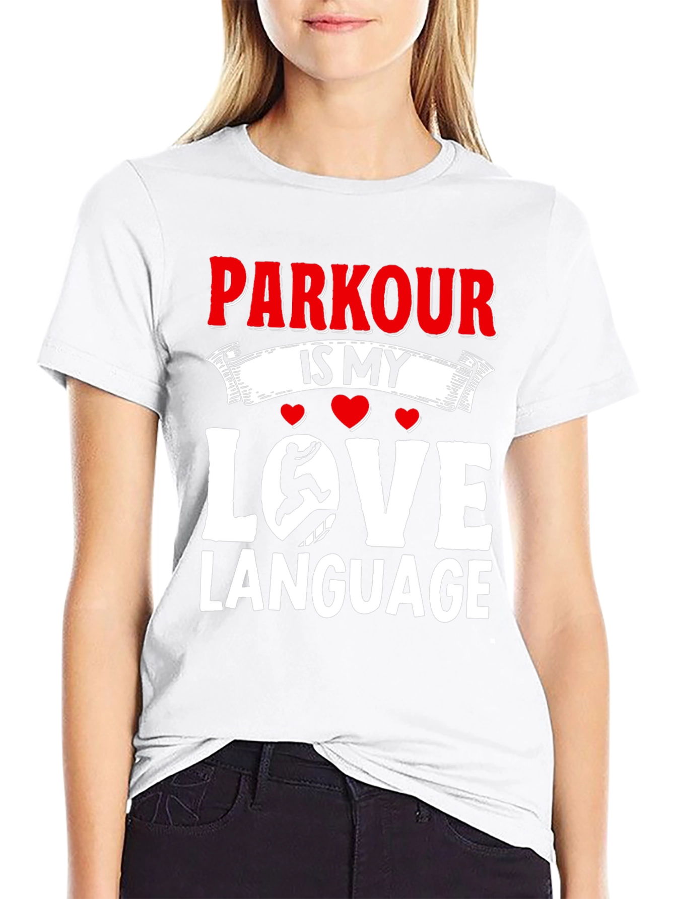 Parkour Is My Love Language Black T-Shirt