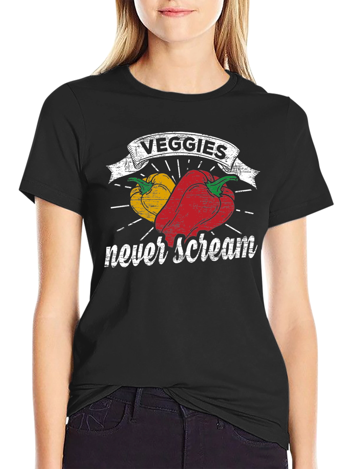 Veggies Never Scream Graphic T-Shirt