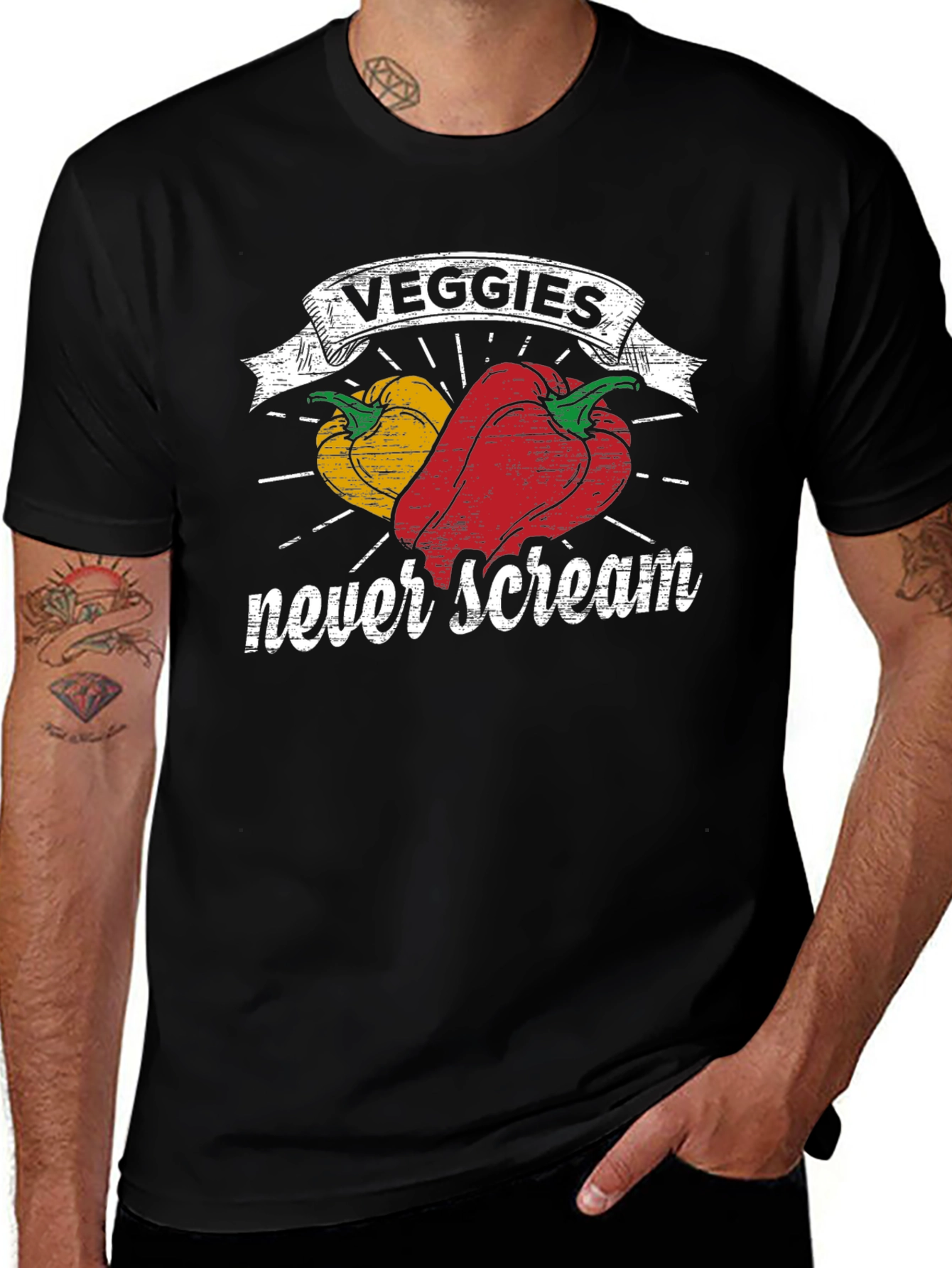 Veggies Never Scream Graphic T-Shirt