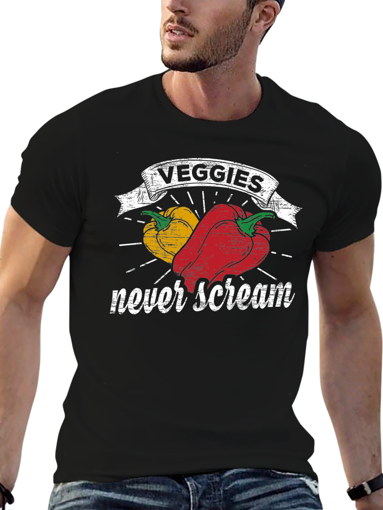 Veggies Never Scream Graphic T-Shirt
