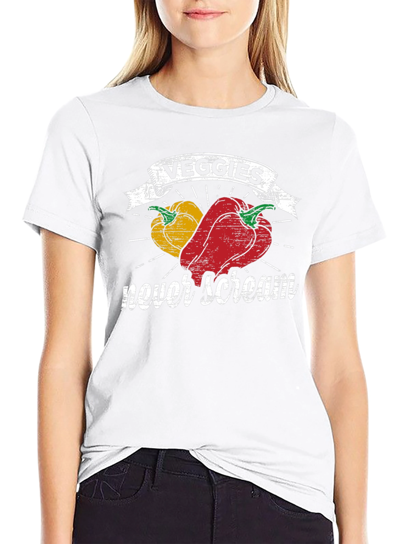 Veggies Never Scream Graphic T-Shirt