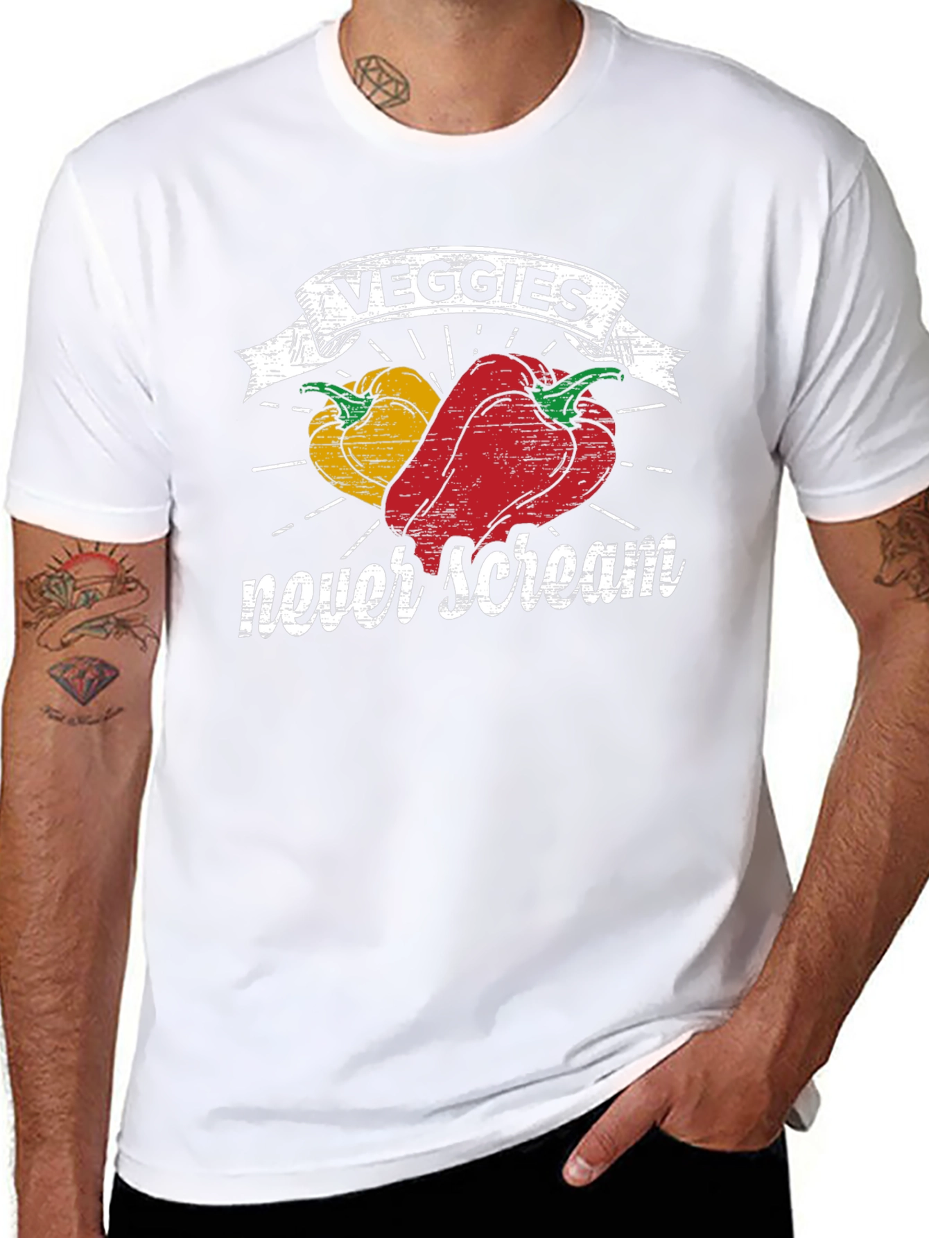 Veggies Never Scream Graphic T-Shirt