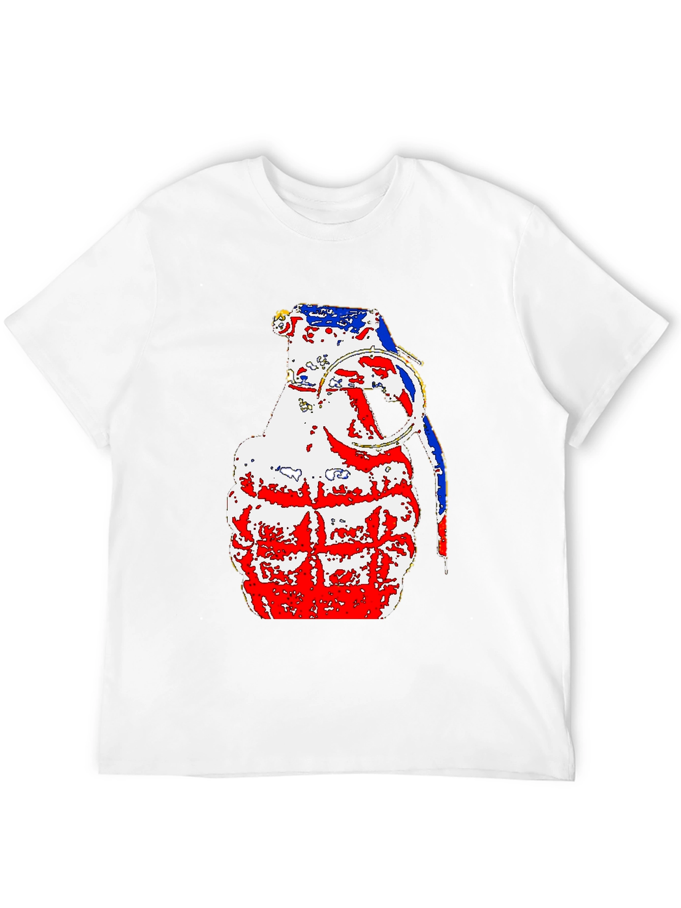 Patriotic Grenade Graphic Tee - Black Cotton Comfort