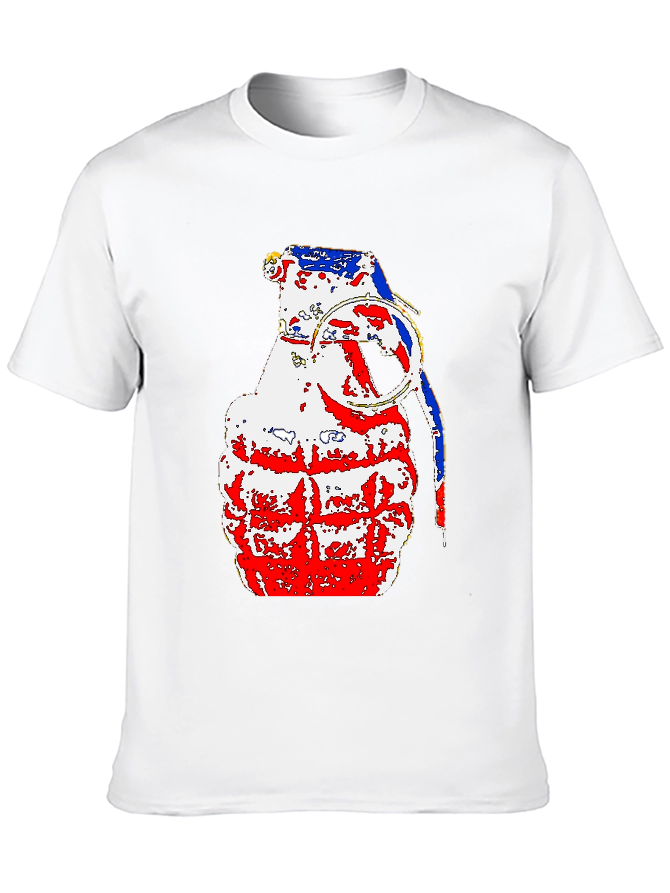 Patriotic Grenade Graphic Tee - Black Cotton Comfort