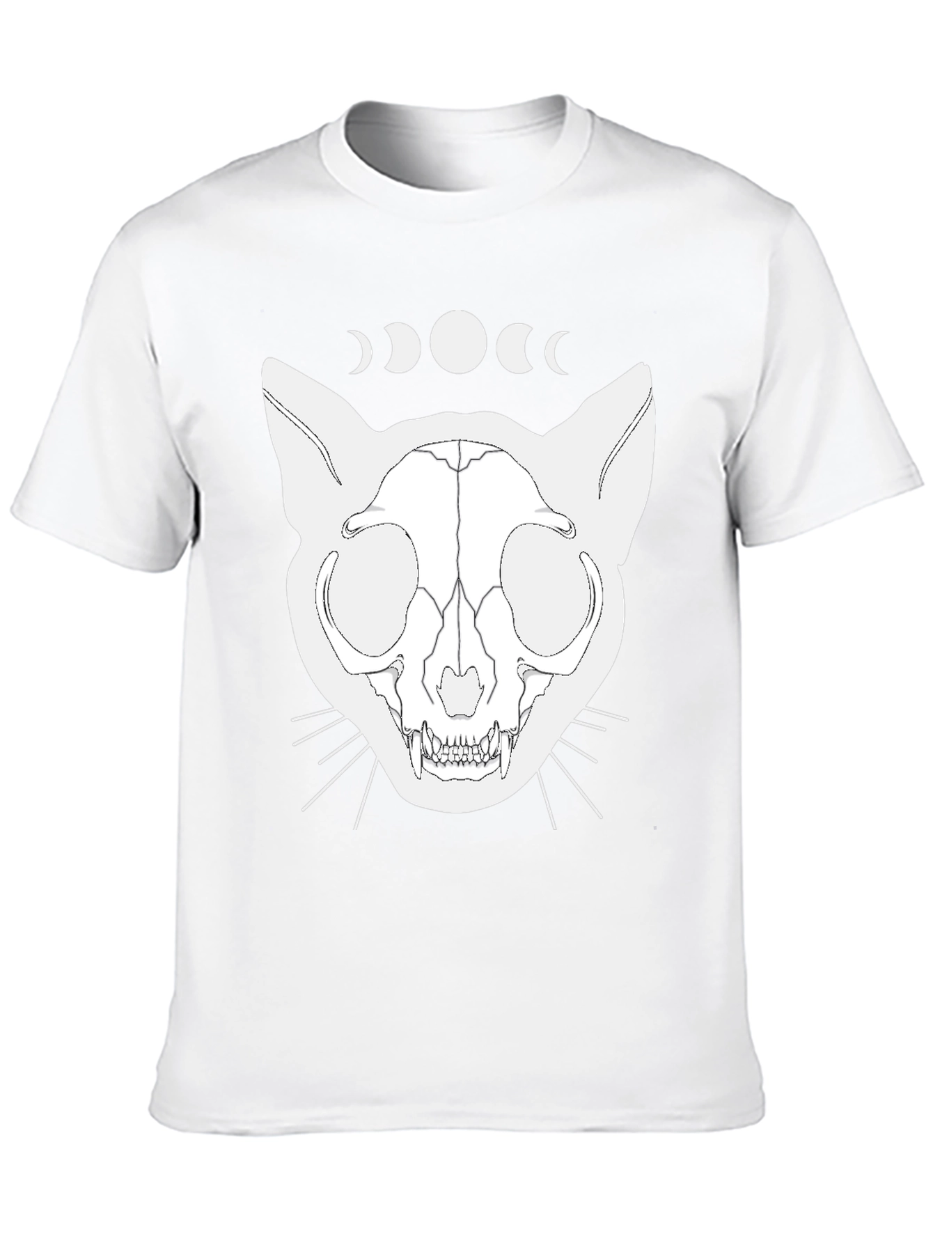 Mystic Cat Skull T-Shirt - Black Graphic Tee