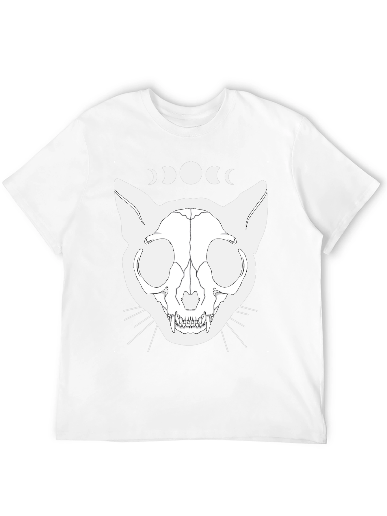 Mystic Cat Skull T-Shirt - Black Graphic Tee