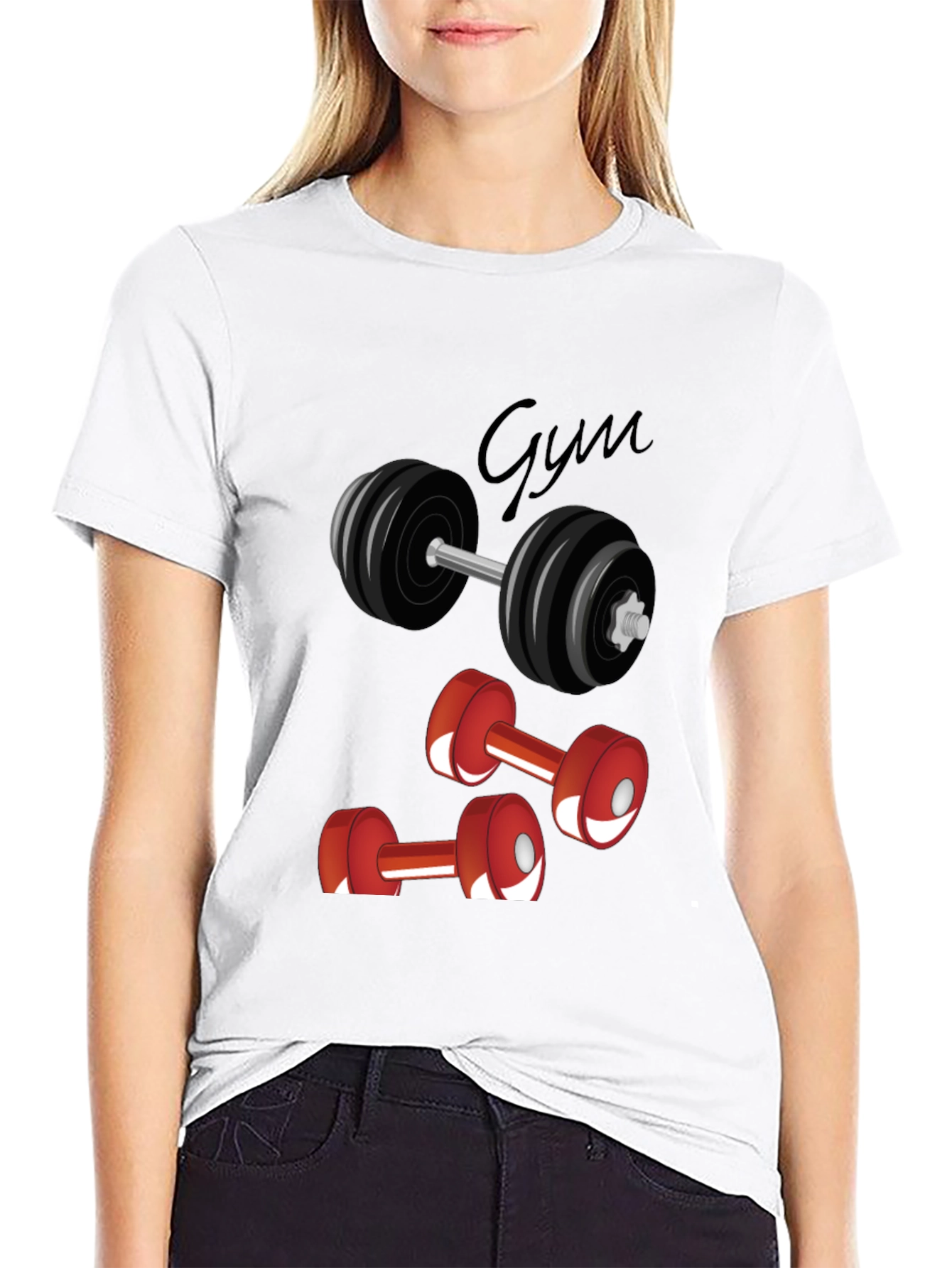 Gym Graphic Tee - Black Cotton T-Shirt