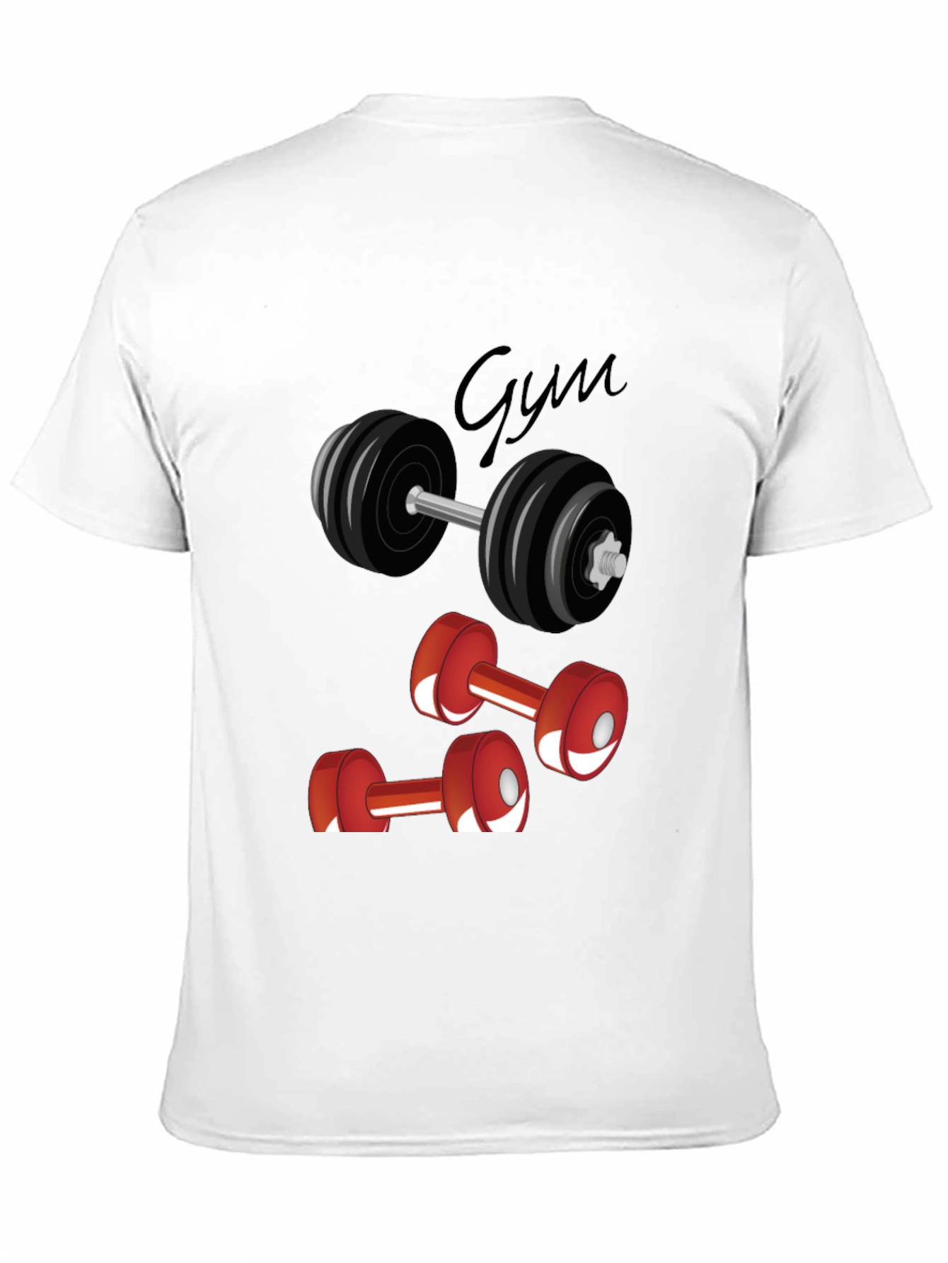 Gym Graphic Tee - Black Cotton T-Shirt