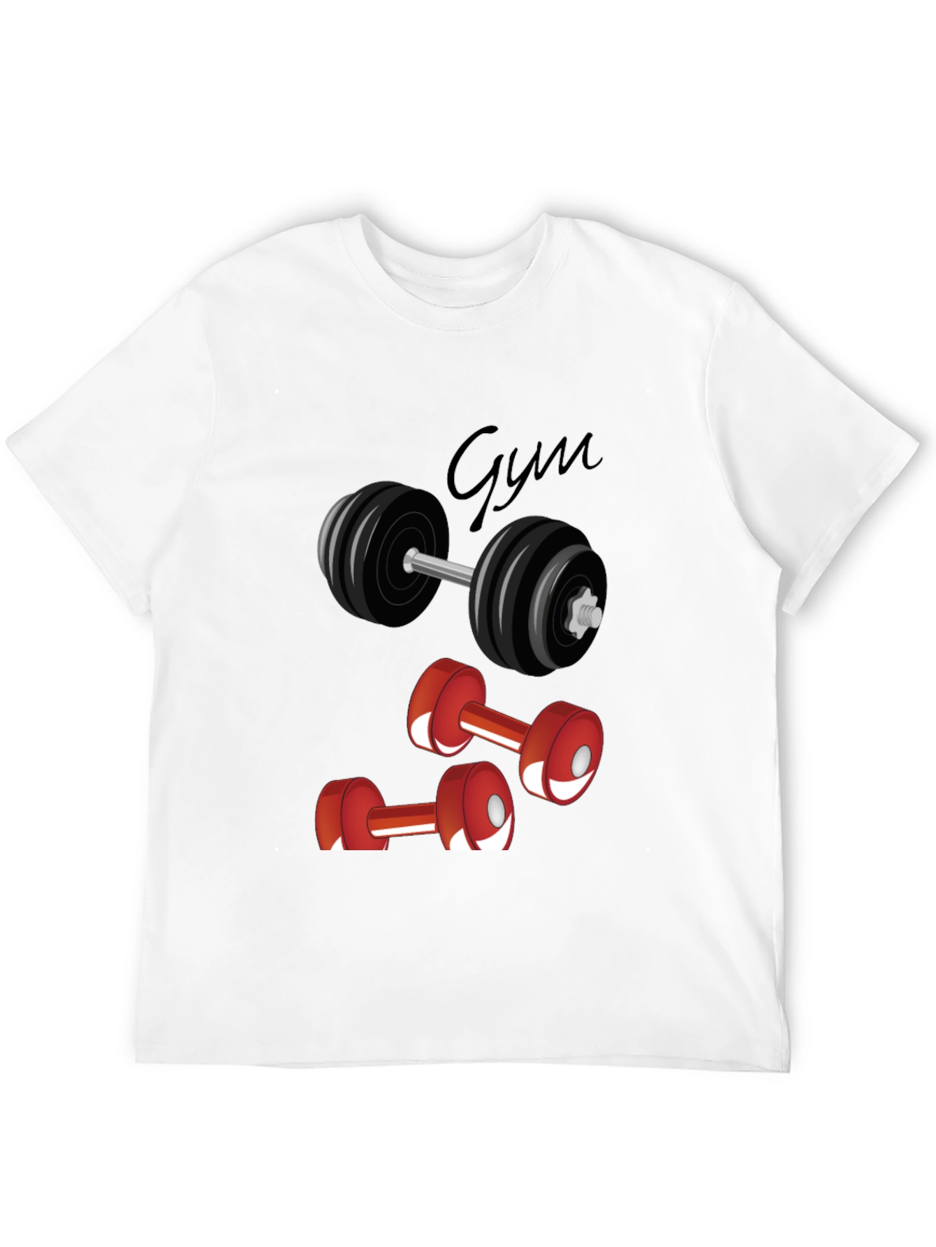 Gym Graphic Tee - Black Cotton T-Shirt