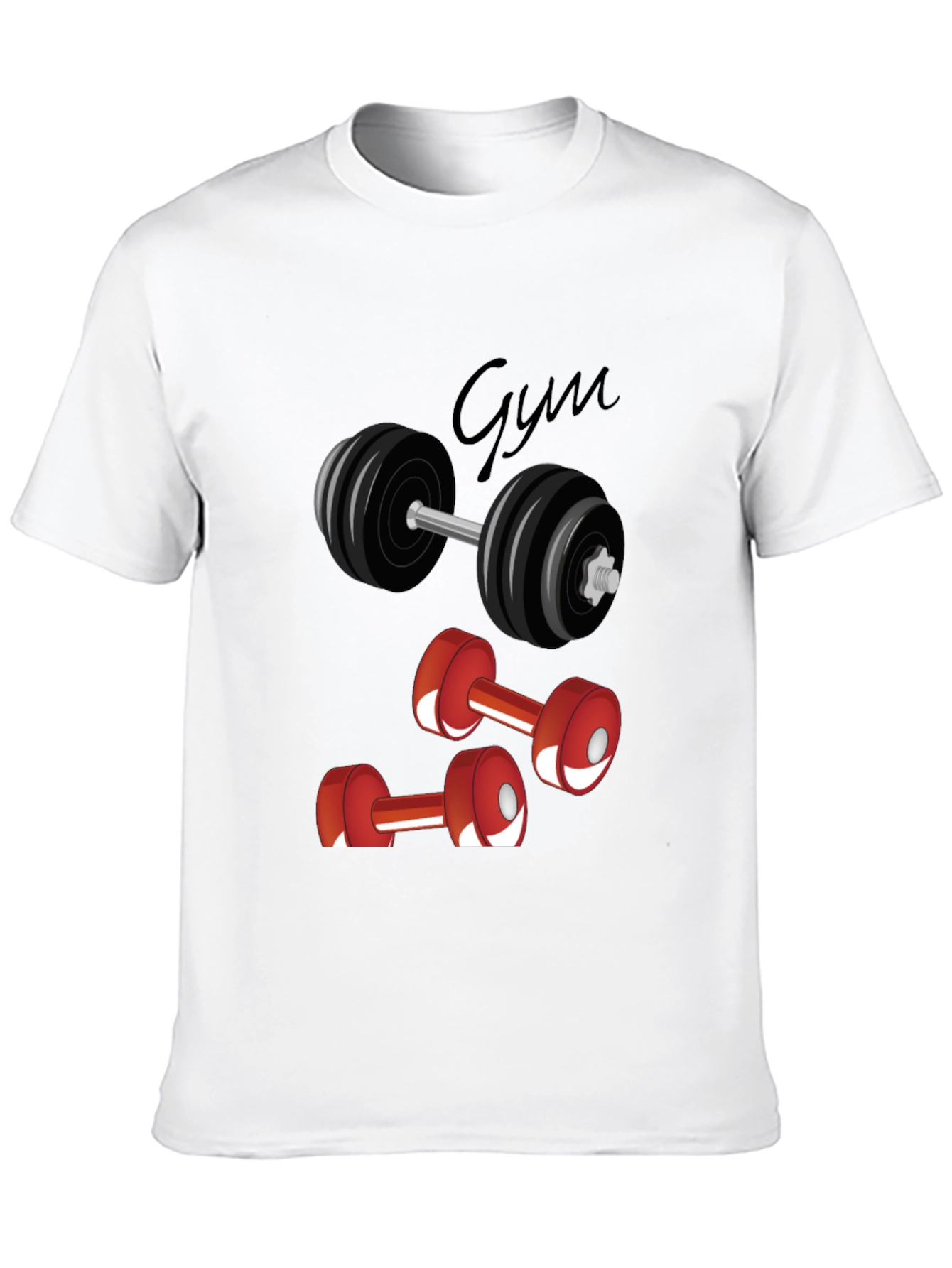 Gym Graphic Tee - Black Cotton T-Shirt