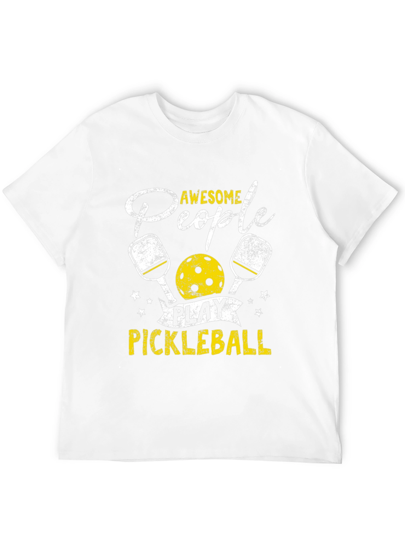 Awesome People Play Pickleball Black T-Shirt