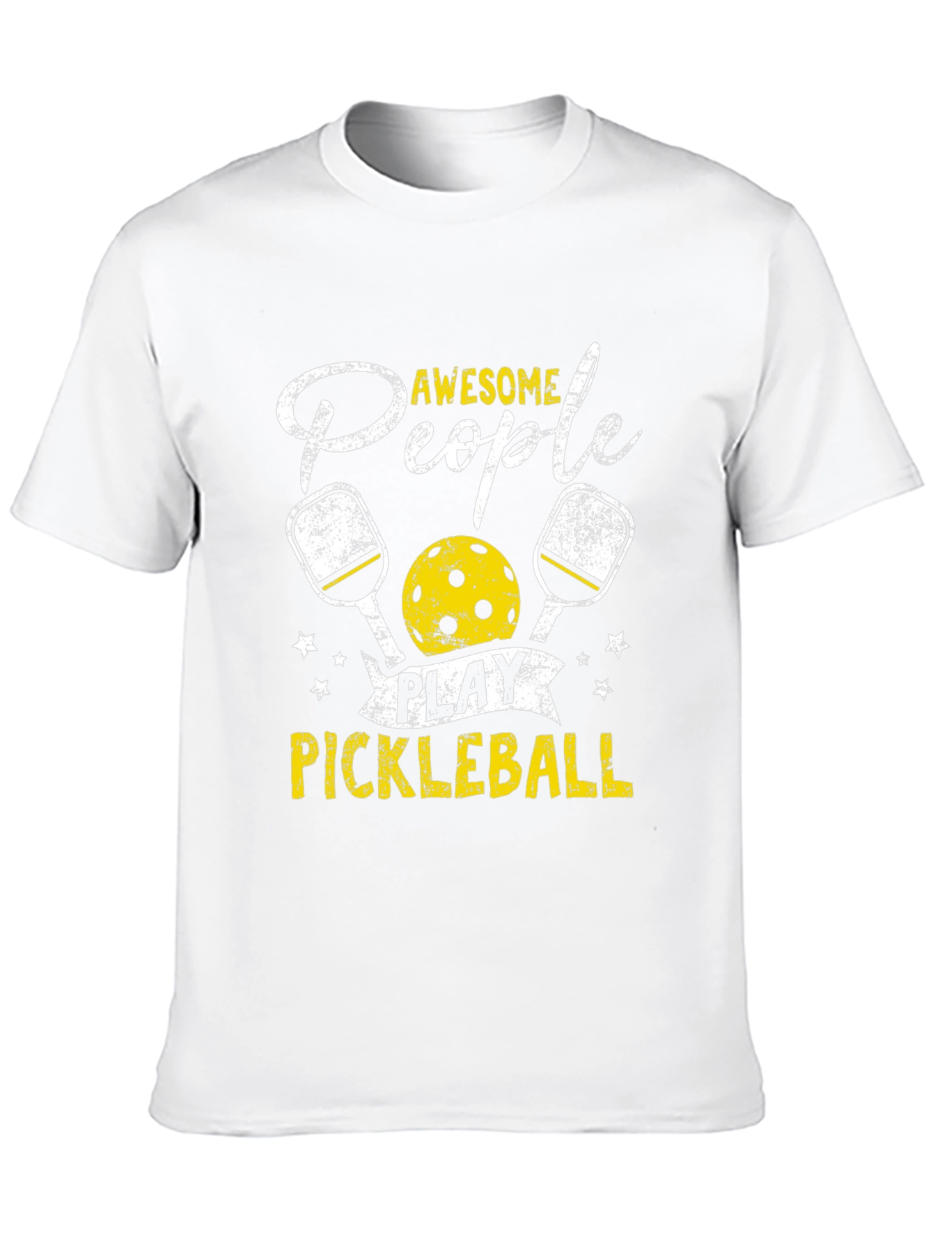Awesome People Play Pickleball Black T-Shirt