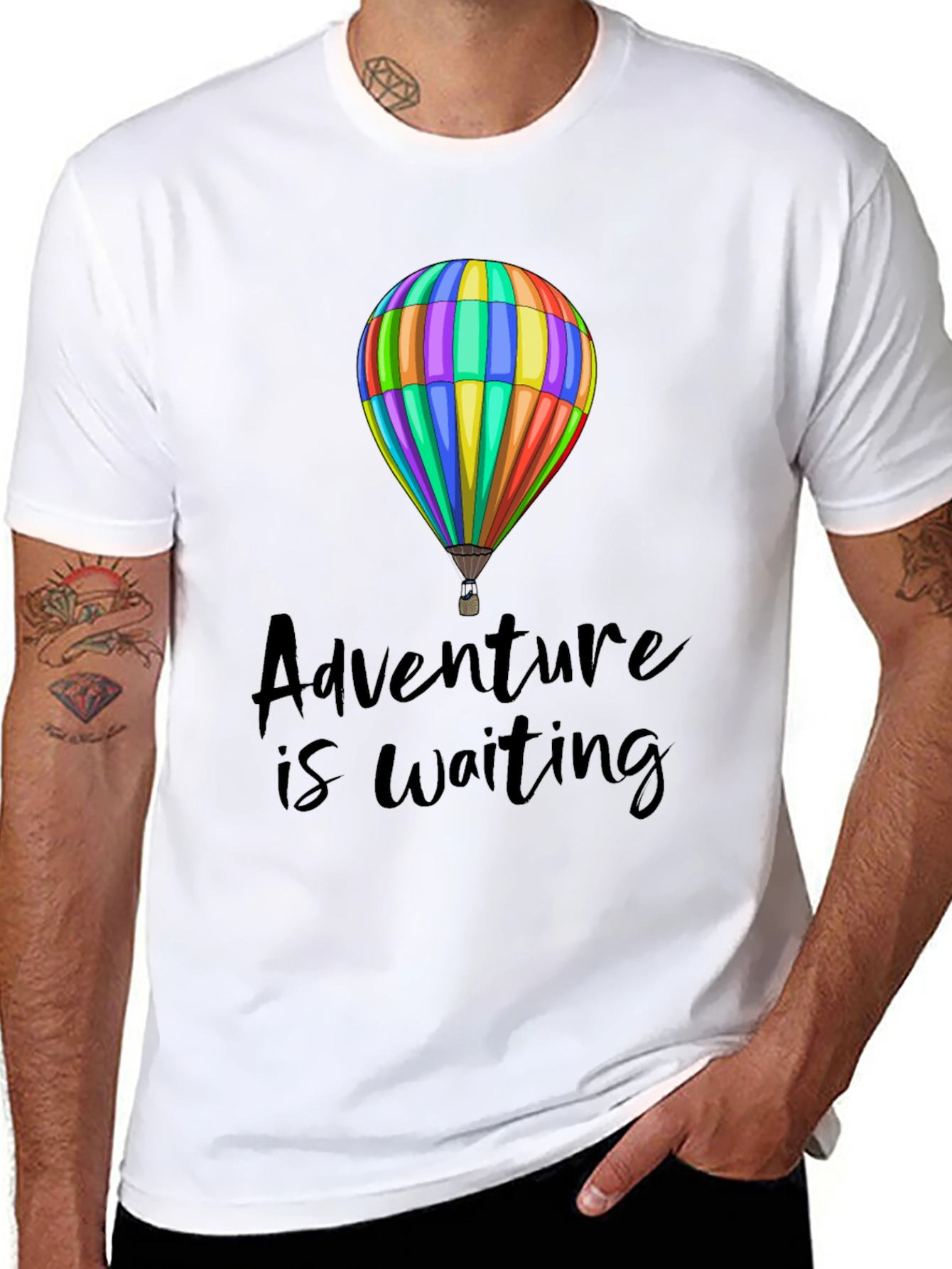 Adventure Waiting Hot Air Balloon Graphic Tee