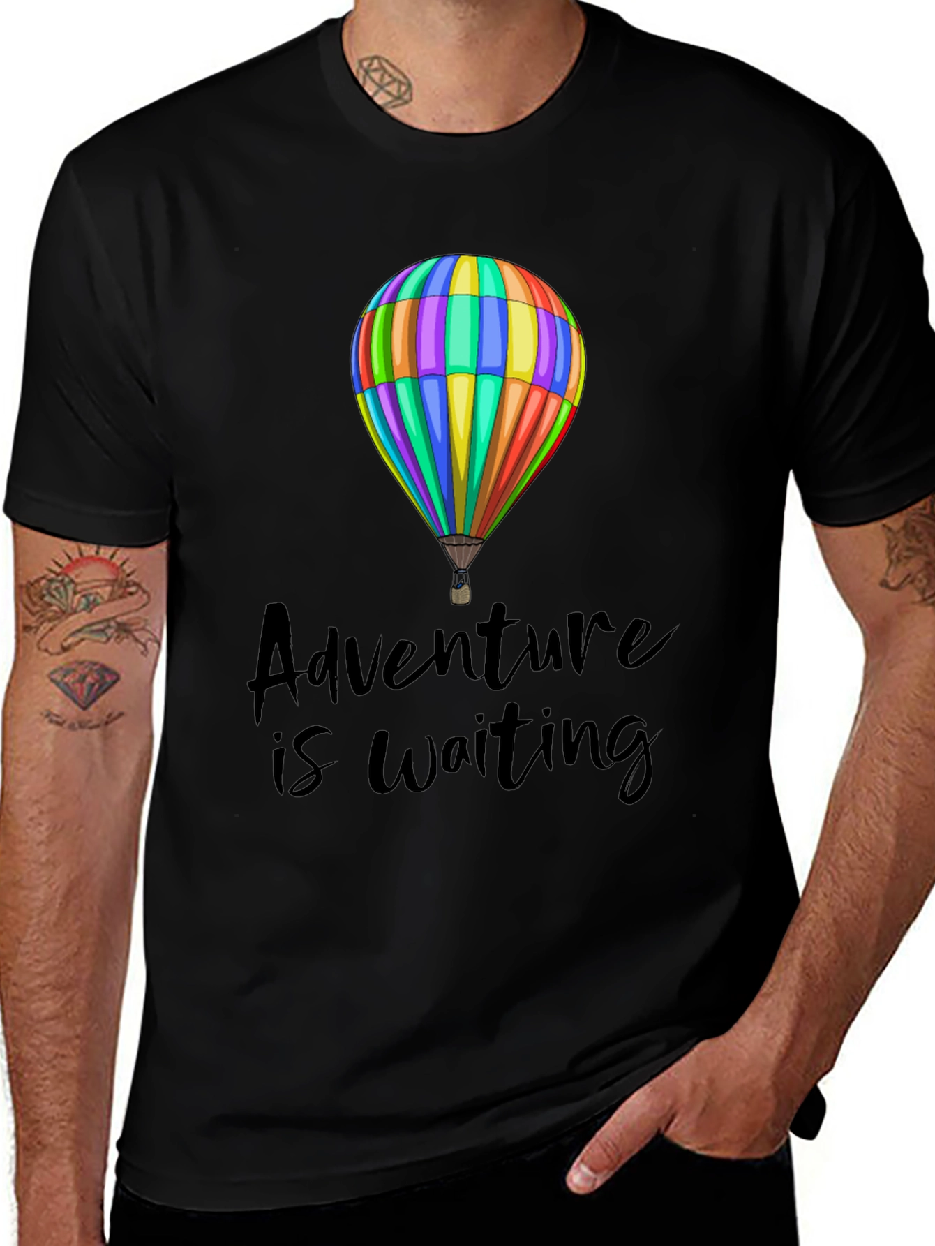 Adventure Waiting Hot Air Balloon Graphic Tee