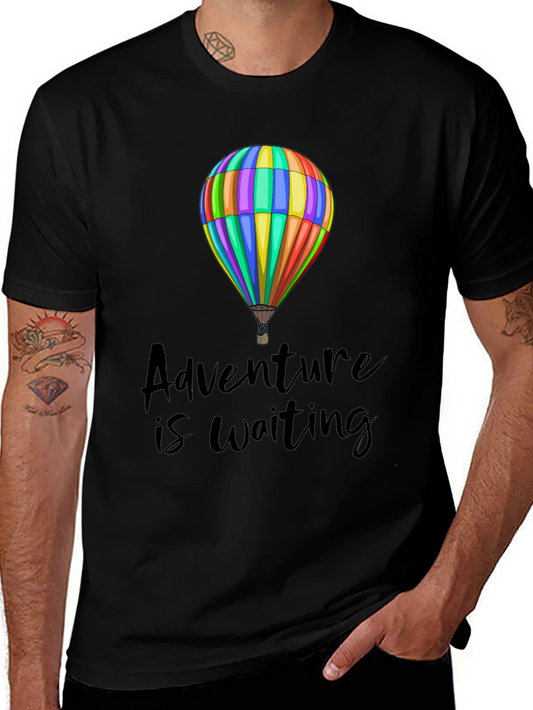 Adventure Waiting Hot Air Balloon Graphic Tee