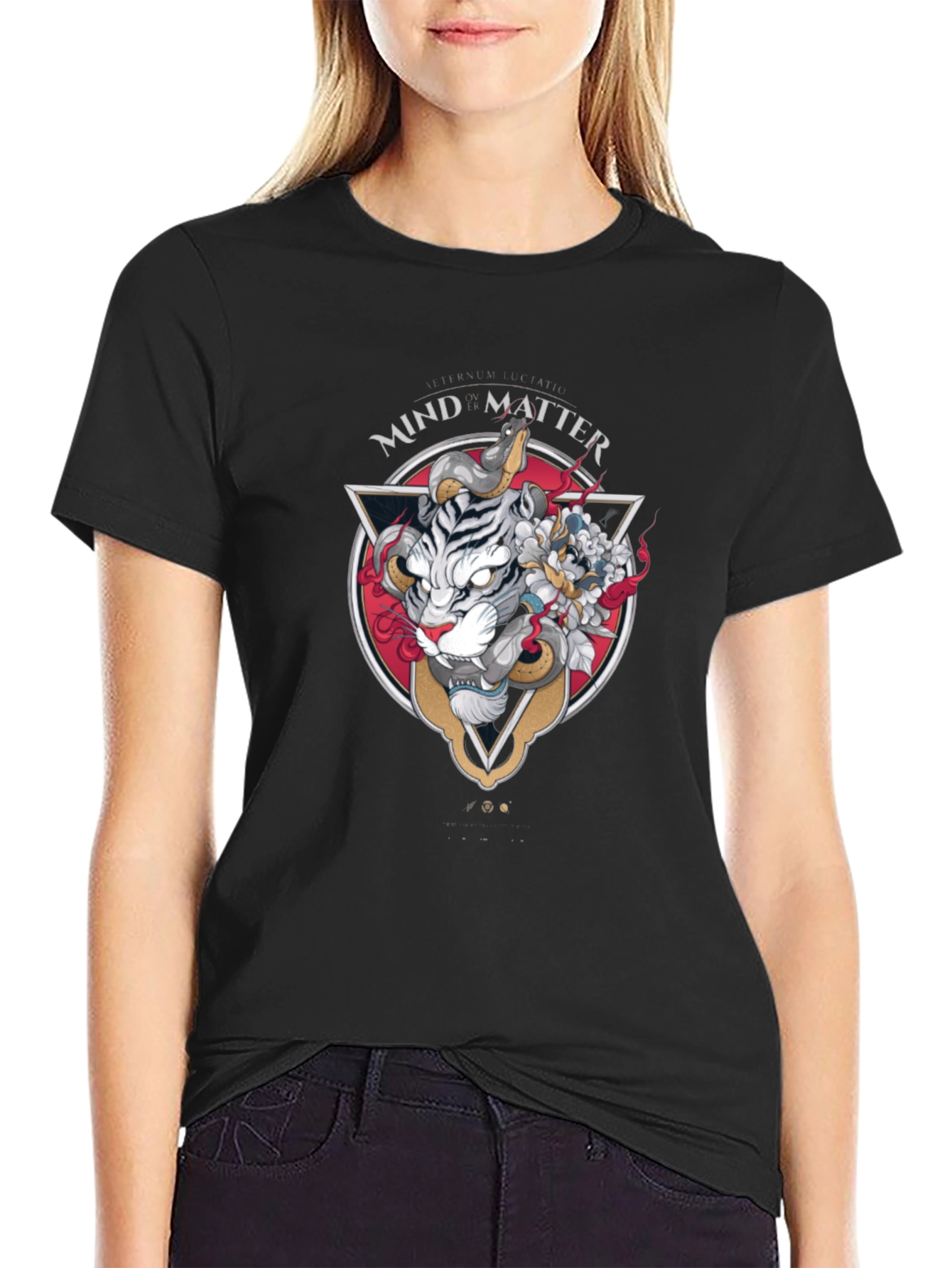 Mind Matter Tiger Graphic Tee - Black