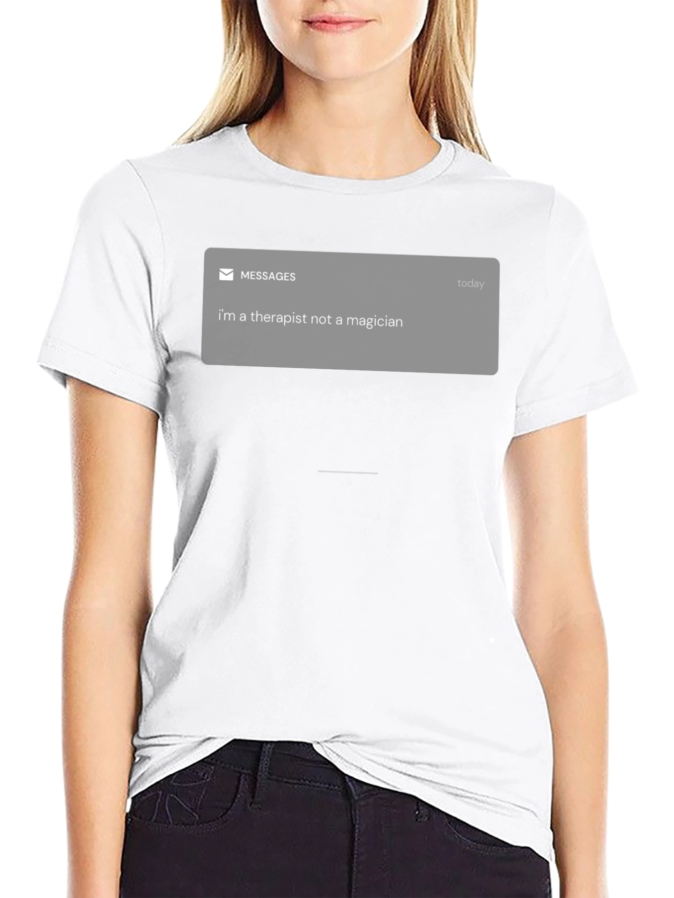 Therapist Not Magician Black T-Shirt