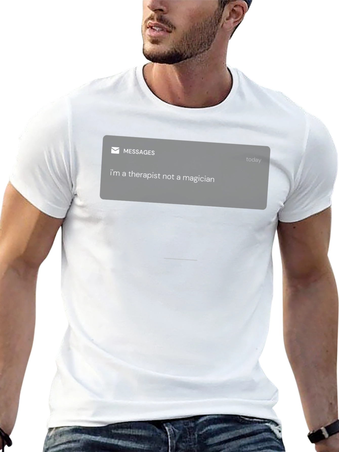 Therapist Not Magician Black T-Shirt