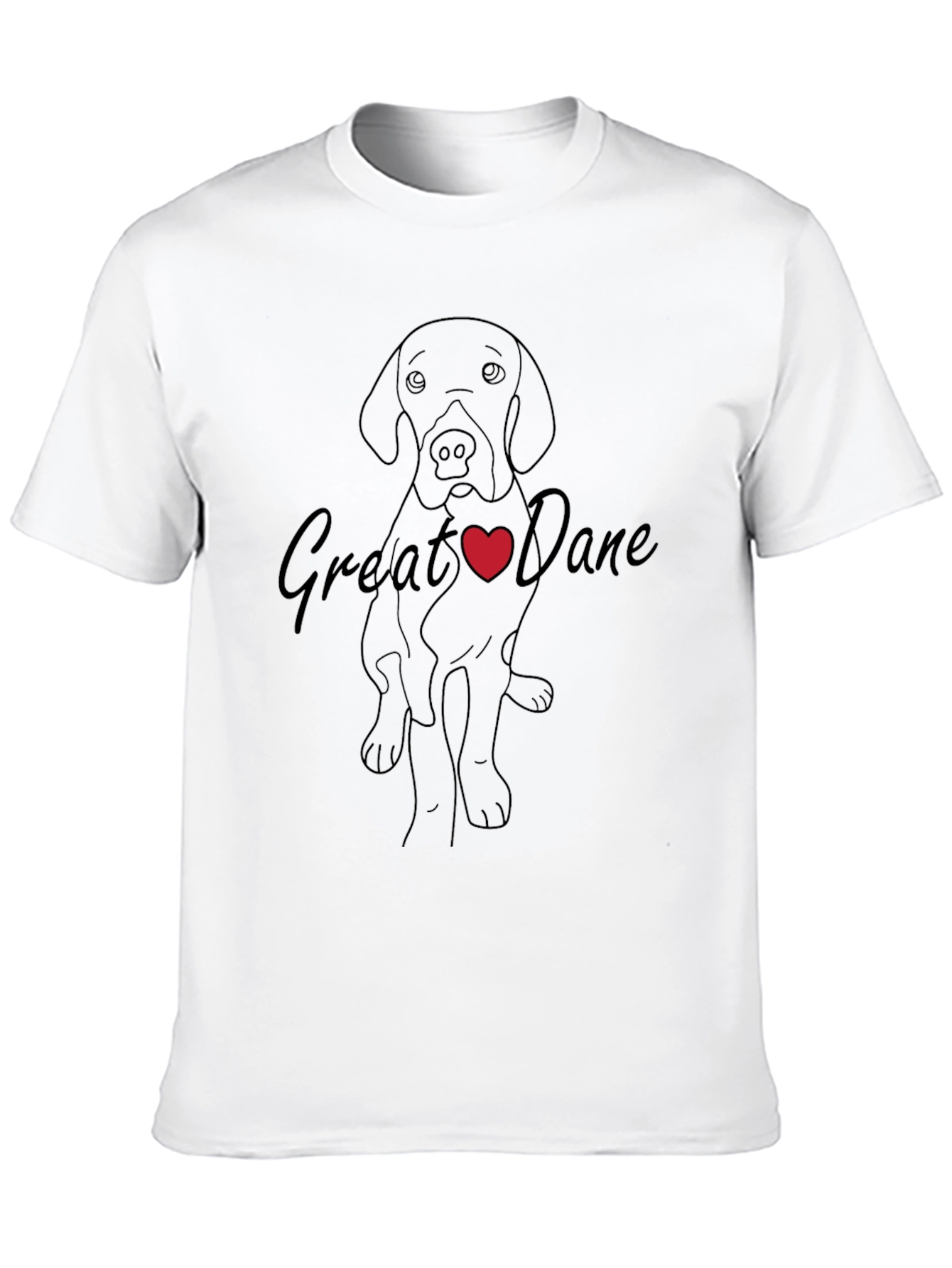 Great Dane Heart T-Shirt - Dog Lover Tee