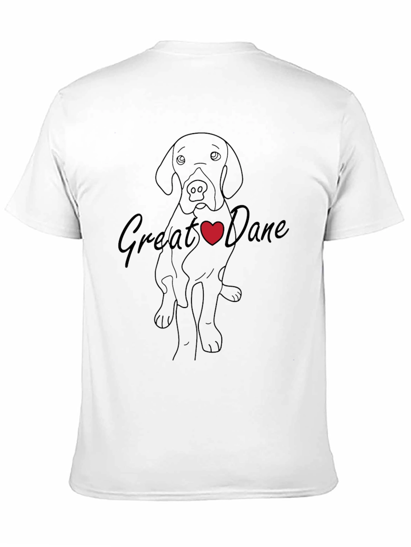 Great Dane Heart T-Shirt - Dog Lover Tee