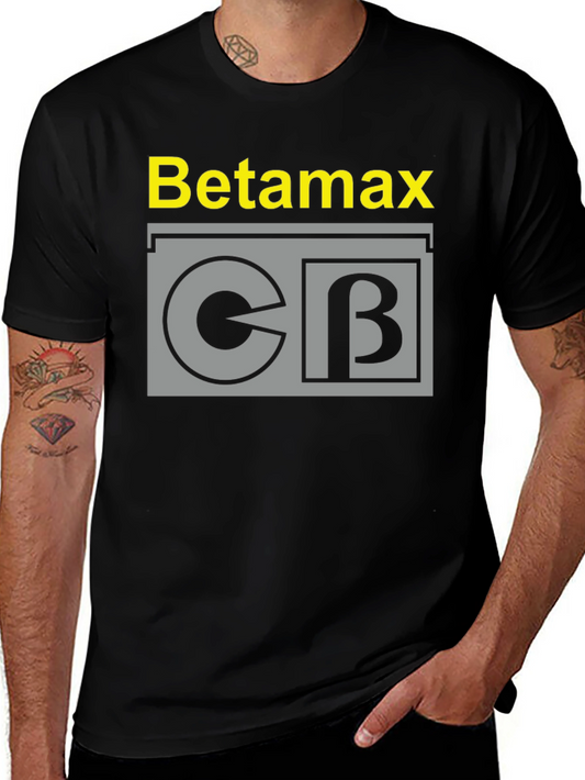 Betamax T-Shirt Retro Video Cassette Tape Design