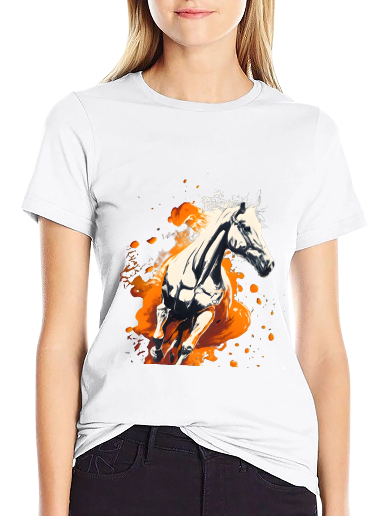 Horse Graphic Black T-Shirt