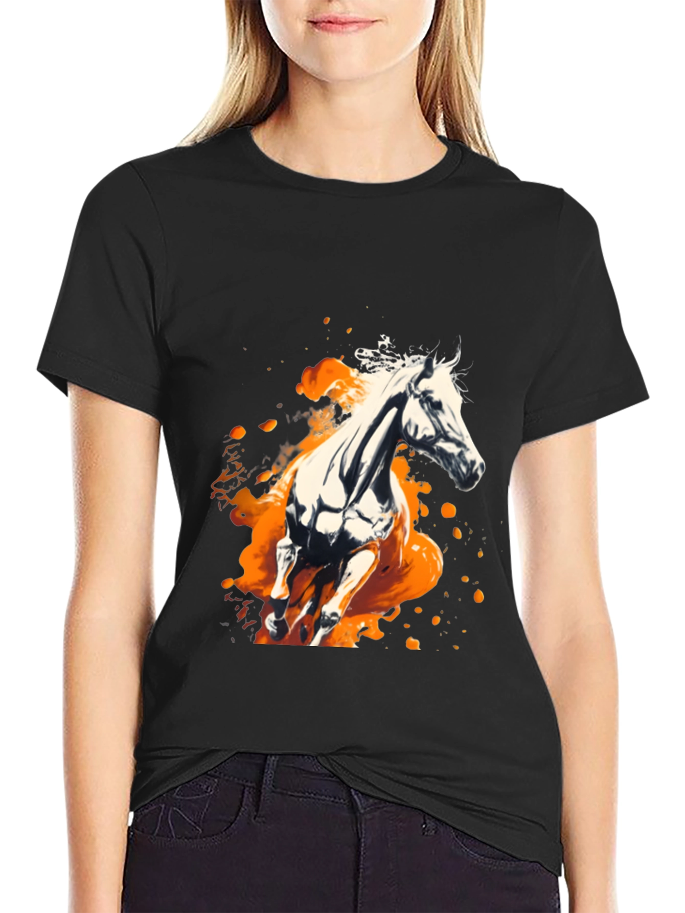 Horse Graphic Black T-Shirt
